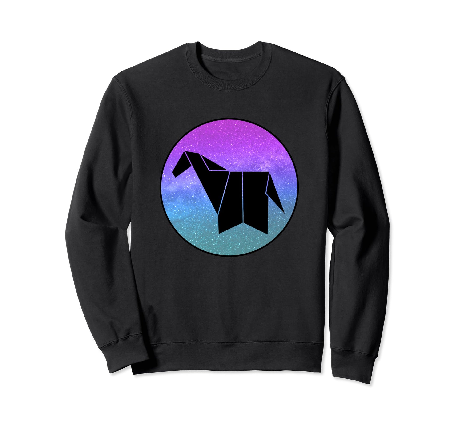 Horse Origami Galaxy Vaporwave Sweatshirt - Custom Art Print Unisex - T-Shirt, Sweatshirt, Hoodie
