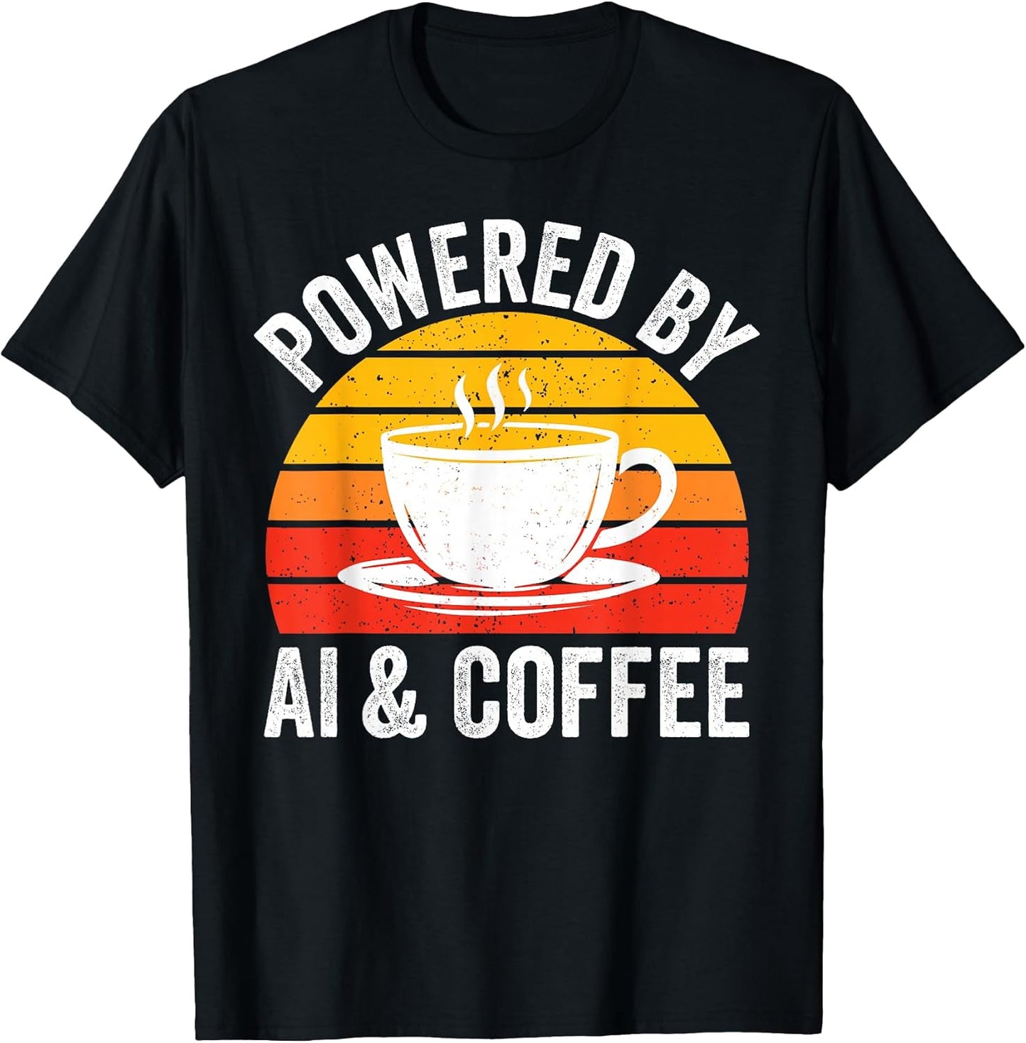Powered by ai and coffee Funny Enthusiast geek - Adult & Kids T-Shirts, Sweatshirts & Hoodies apparel design preview 1