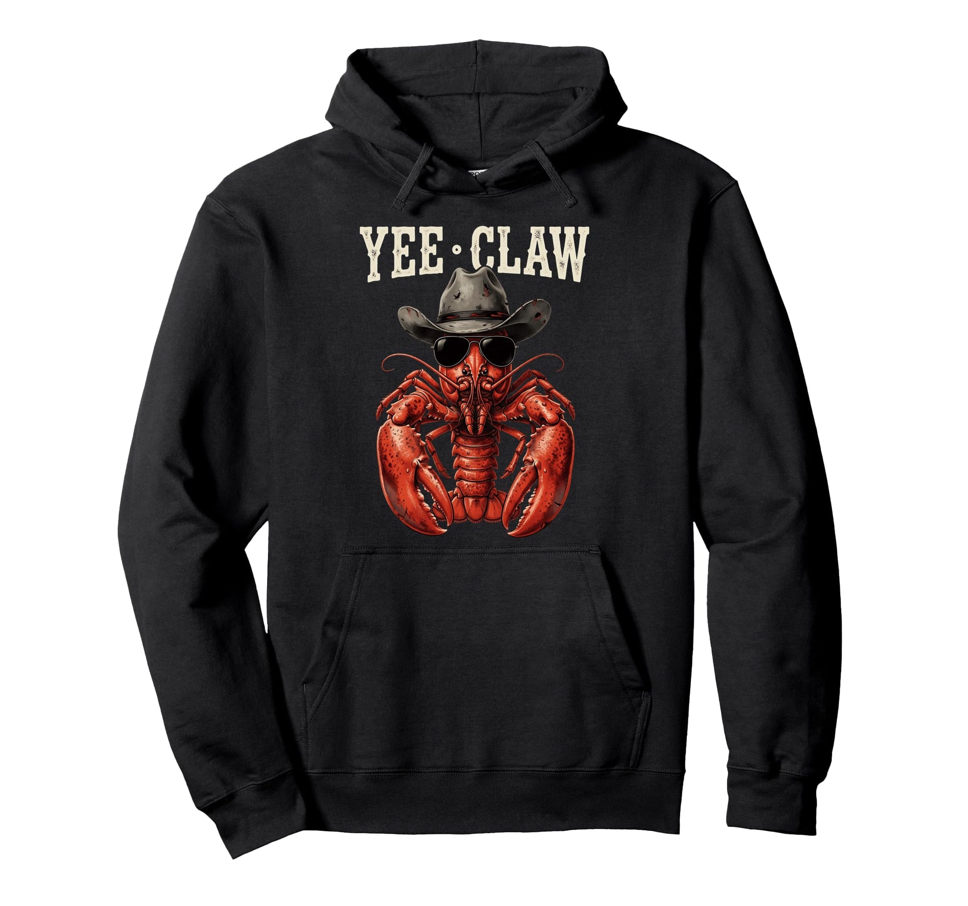 Yee Claw Crawfish Western Country Hoodie - Fun Novelty Design Unisex - T-Shirt, Sweatshirt, Hoodie