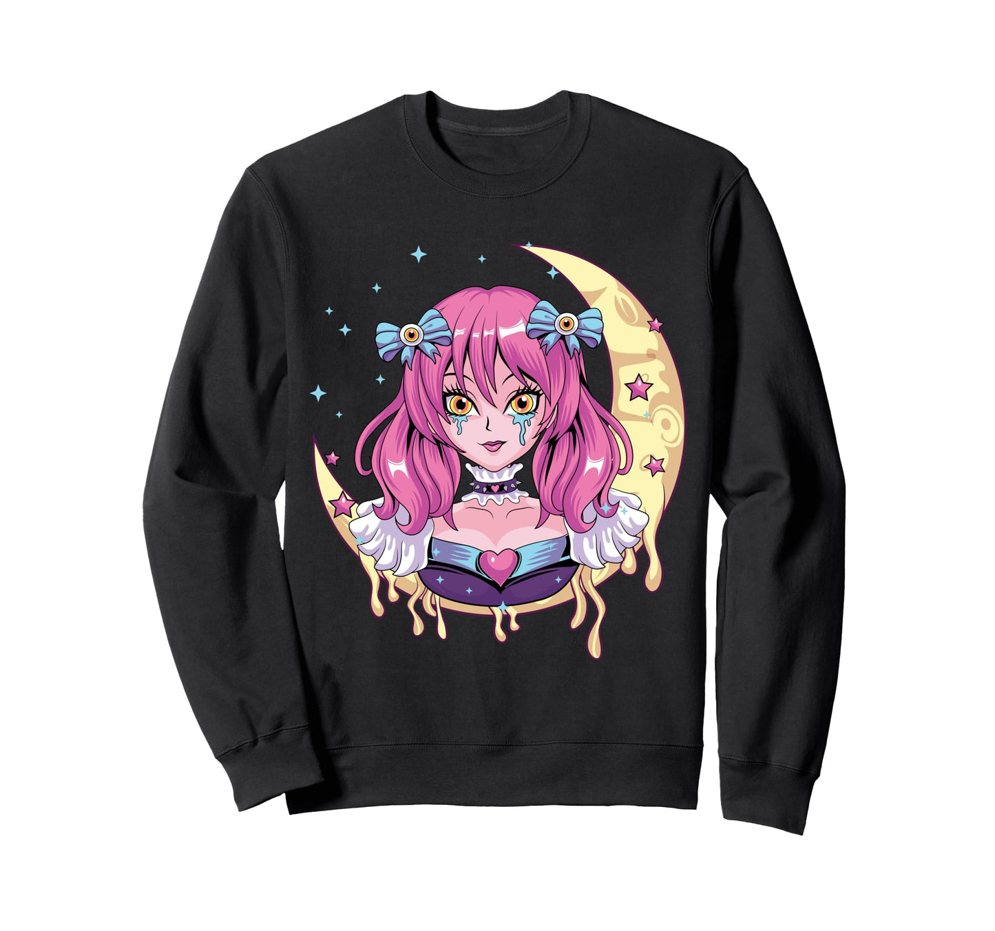 Pastel Goth Anime Vaporwave Sad Sweatshirt - Custom Art Print for Adults - T-Shirt, Sweatshirt, Hoodie