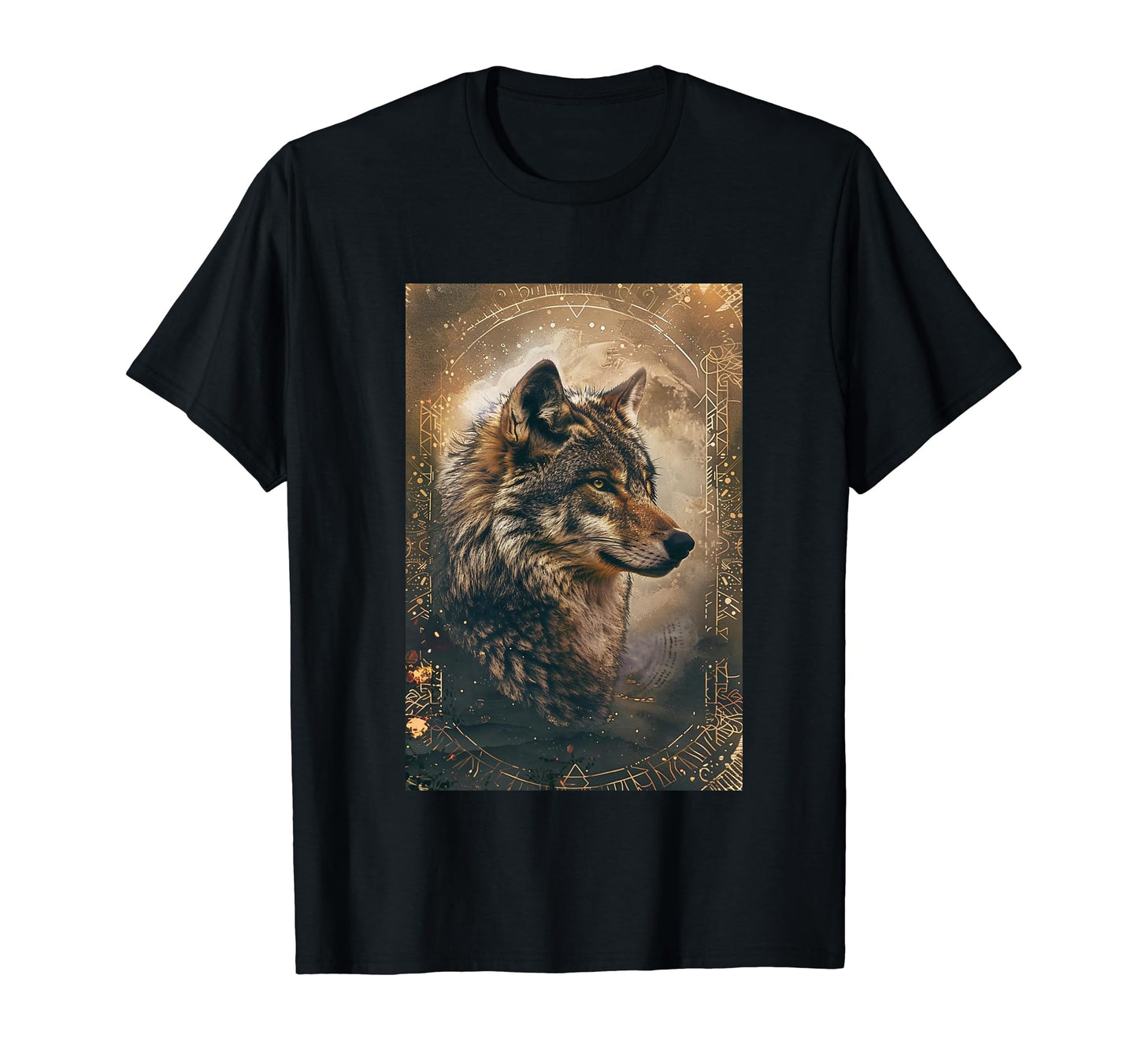 Boho Mystic Wolf Art T-Shirt - Aesthetic Graphic Men Women - T-Shirt, Sweatshirt, Hoodie