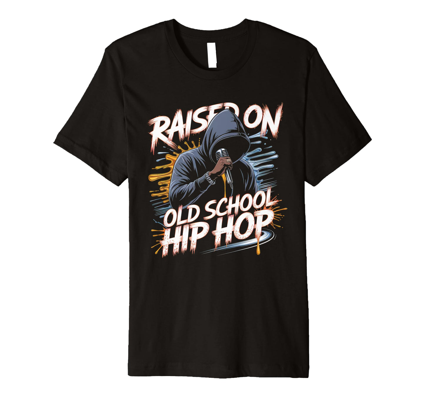 Raised Old School Hip Hop Cassette T-Shirt - Streetwear Style Unisex - T-Shirt, Sweatshirt, Hoodie