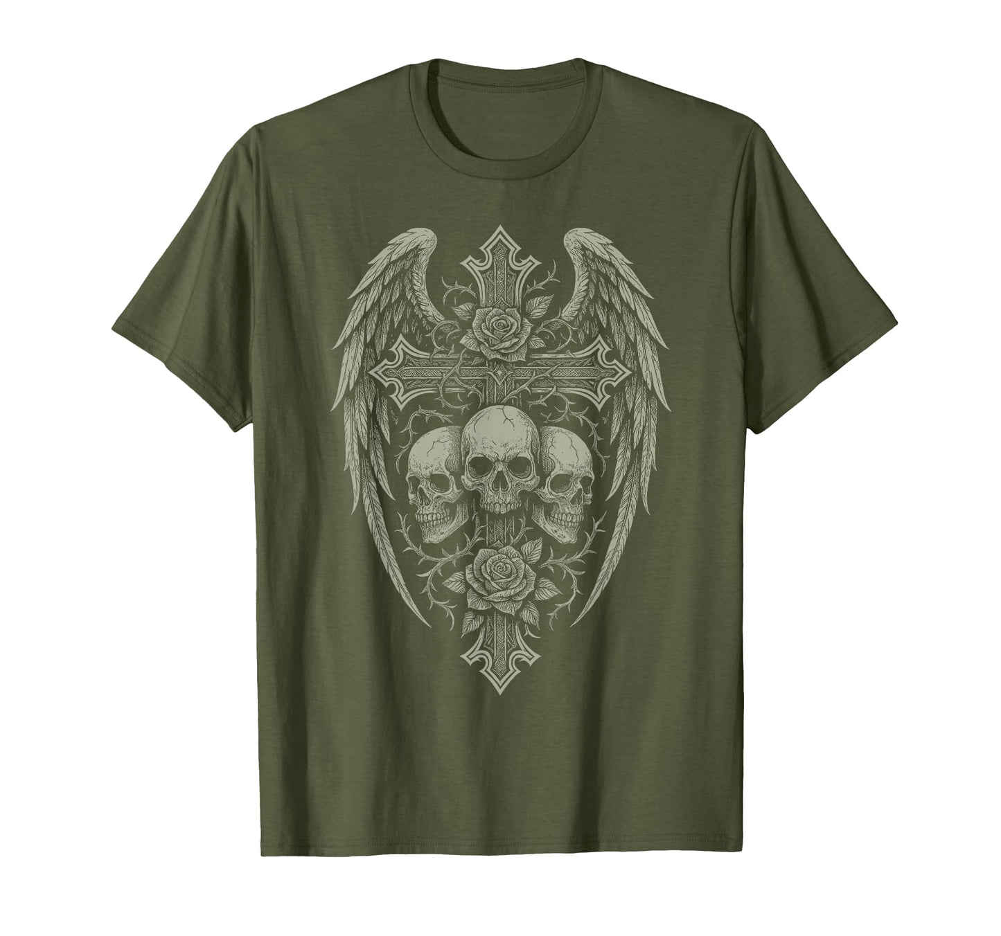 Y2K Grunge Aesthetic Alt Goth Skull Cross T-Shirt - Unique Graphic Unisex - T-Shirt, Sweatshirt, Hoodie