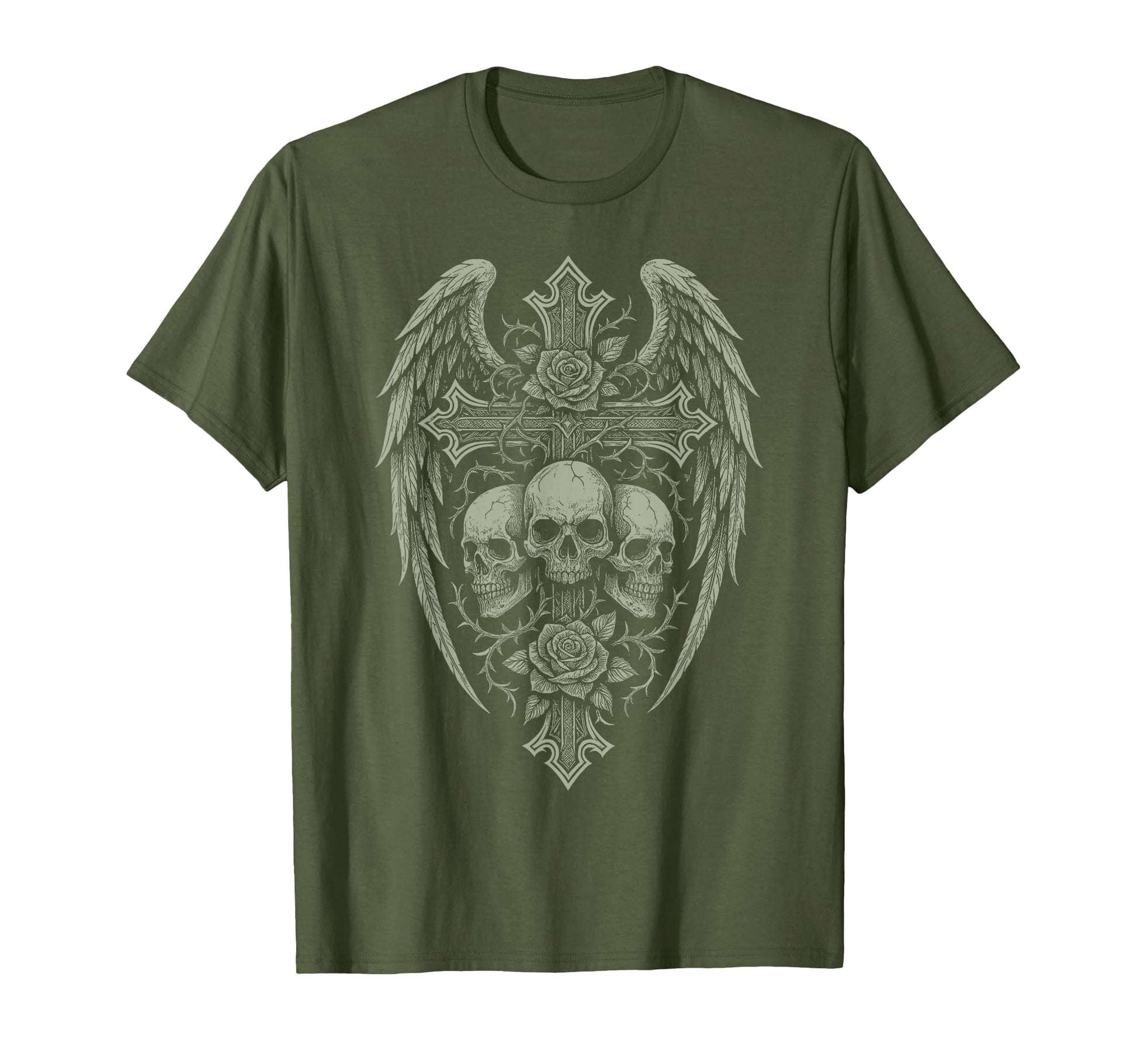 Y2K Grunge Aesthetic Alt Goth Skull Cross T-Shirt - Unique Graphic Unisex - T-Shirt, Sweatshirt, Hoodie