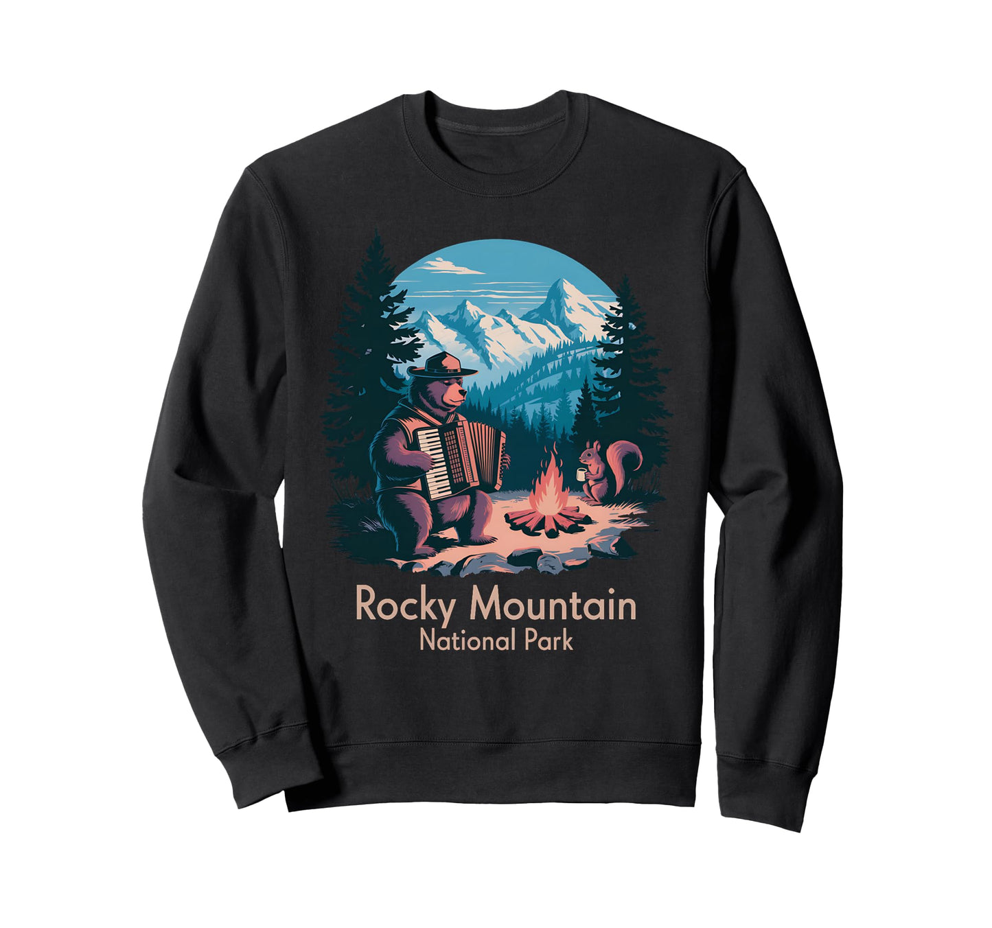 Rocky Mountain National Park Bear Sweatshirt - Graphic Print Unisex - T-Shirt, Sweatshirt, Hoodie
