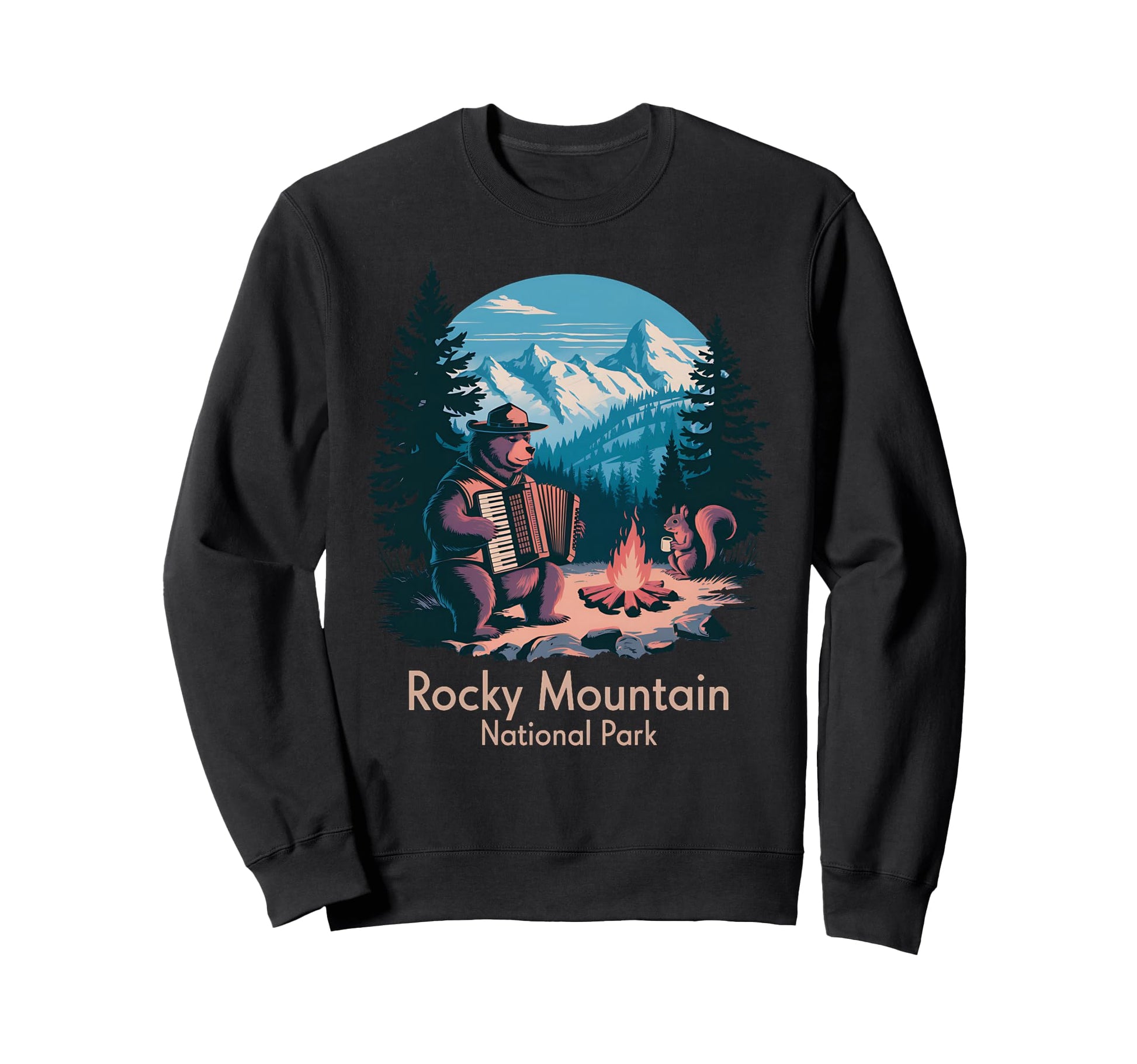 Rocky Mountain National Park Bear Sweatshirt - Graphic Print Unisex - T-Shirt, Sweatshirt, Hoodie