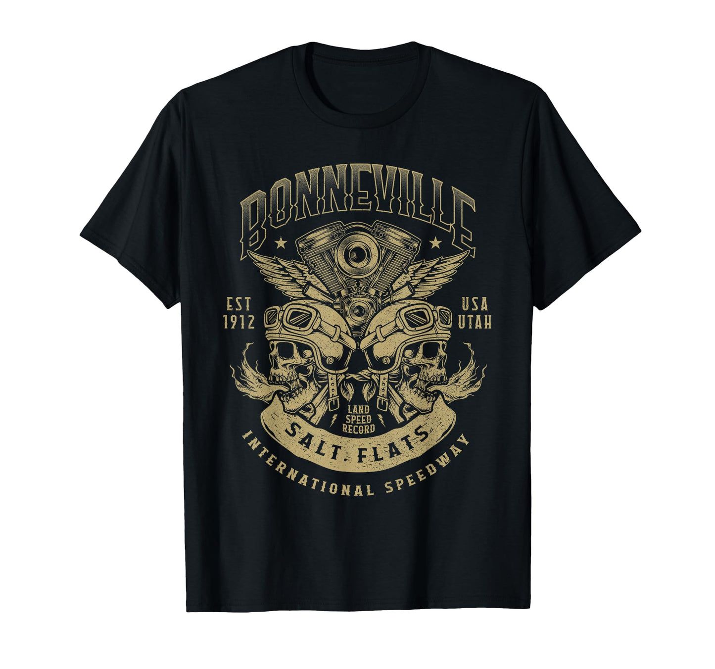 Bonneville Salt Flats Motorcycle Racing T-Shirt - Unique Graphic Unisex - T-Shirt, Sweatshirt, Hoodie
