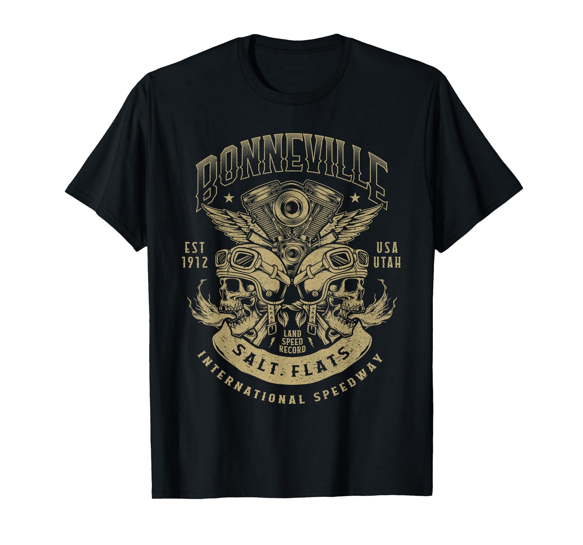 Bonneville Salt Flats Motorcycle Racing T-Shirt - Unique Graphic Unisex - T-Shirt, Sweatshirt, Hoodie