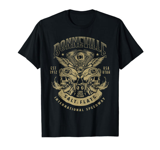Bonneville Salt Flats Motorcycle Racing T-Shirt - Unique Graphic Unisex - T-Shirt, Sweatshirt, Hoodie
