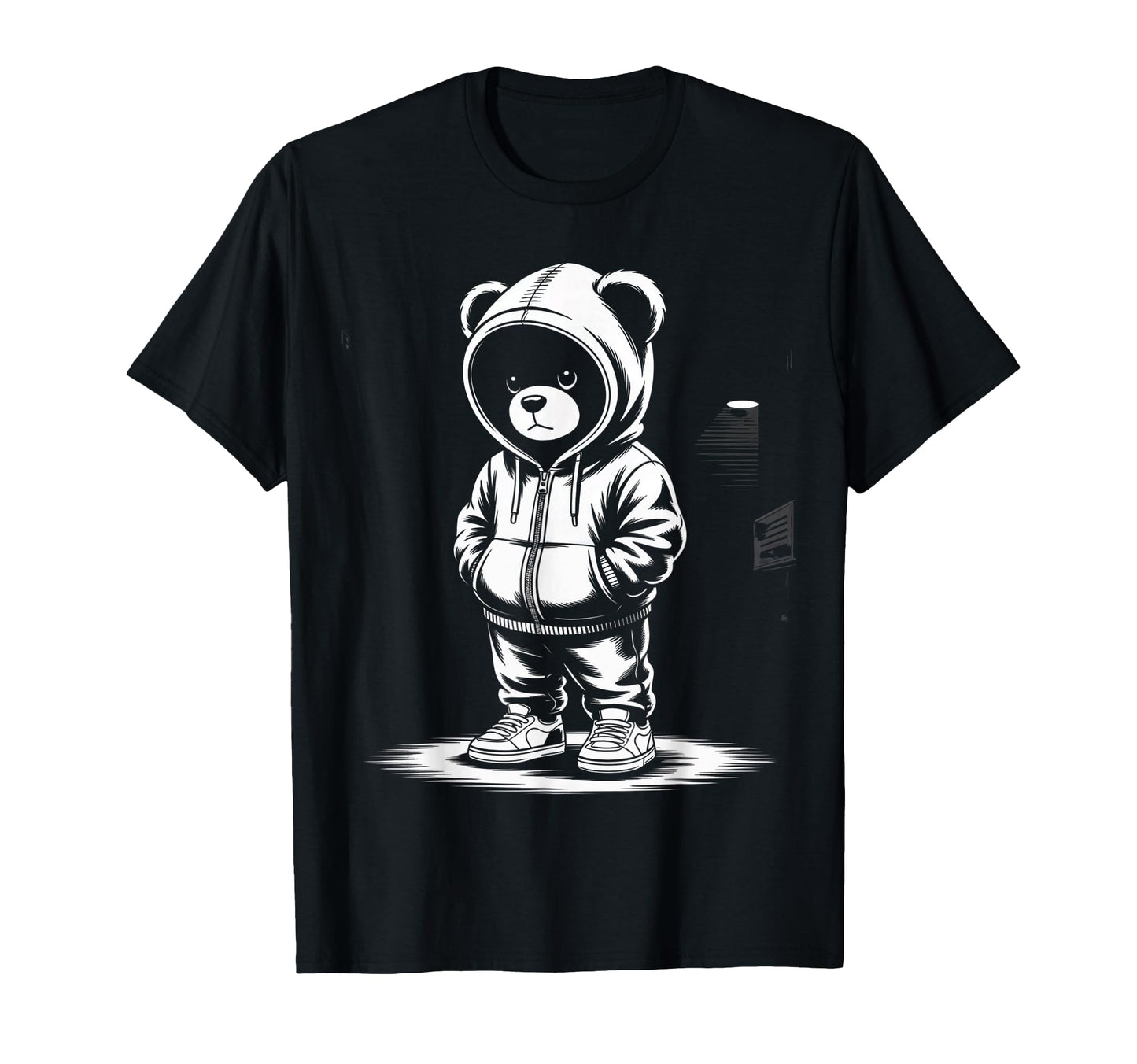Camouflage Rapper Teddy Bear Camo T-Shirt - Minimalist Print for Adults - T-Shirt, Sweatshirt, Hoodie