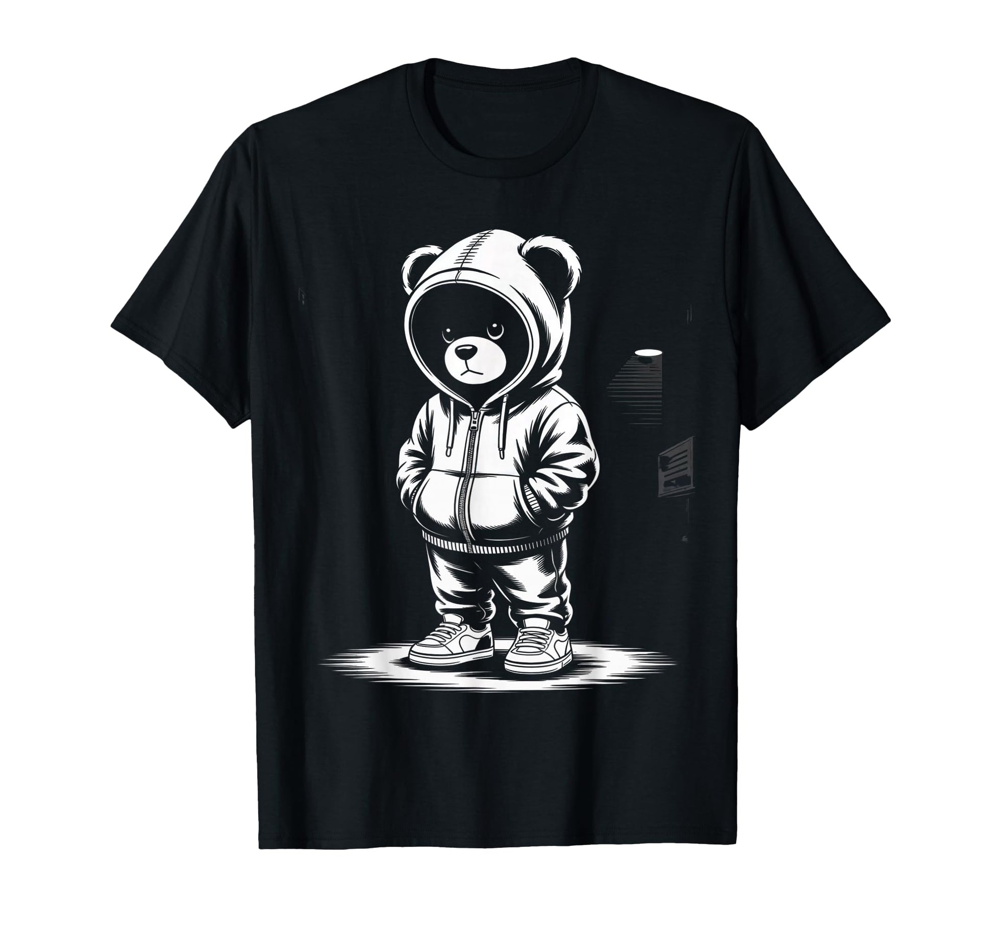 Camouflage Rapper Teddy Bear Camo T-Shirt - Minimalist Print for Adults - T-Shirt, Sweatshirt, Hoodie