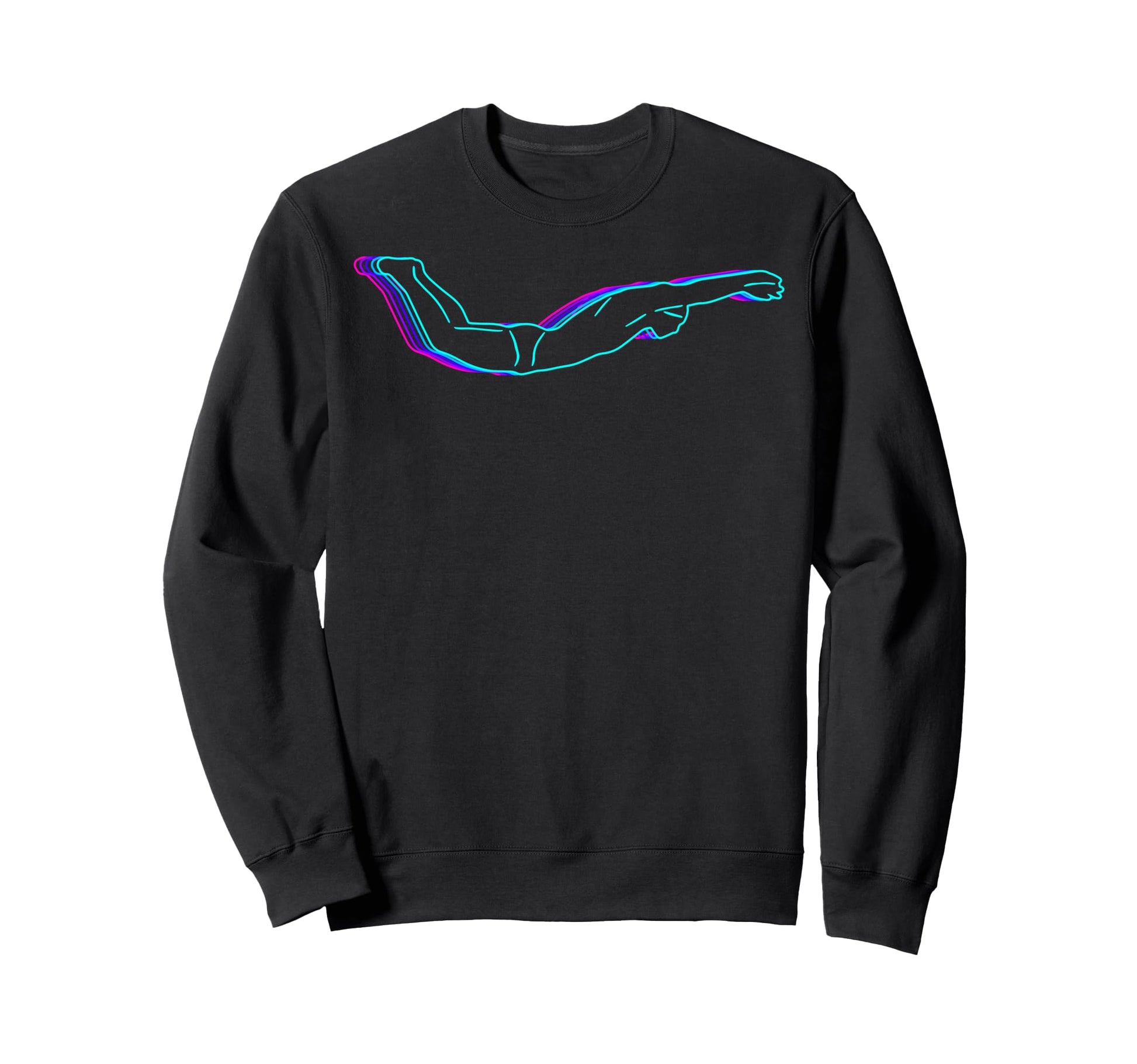 Swimming Swimmer Swim Vaporwave Sweatshirt - Unique Graphic Men Women - T-Shirt, Sweatshirt, Hoodie
