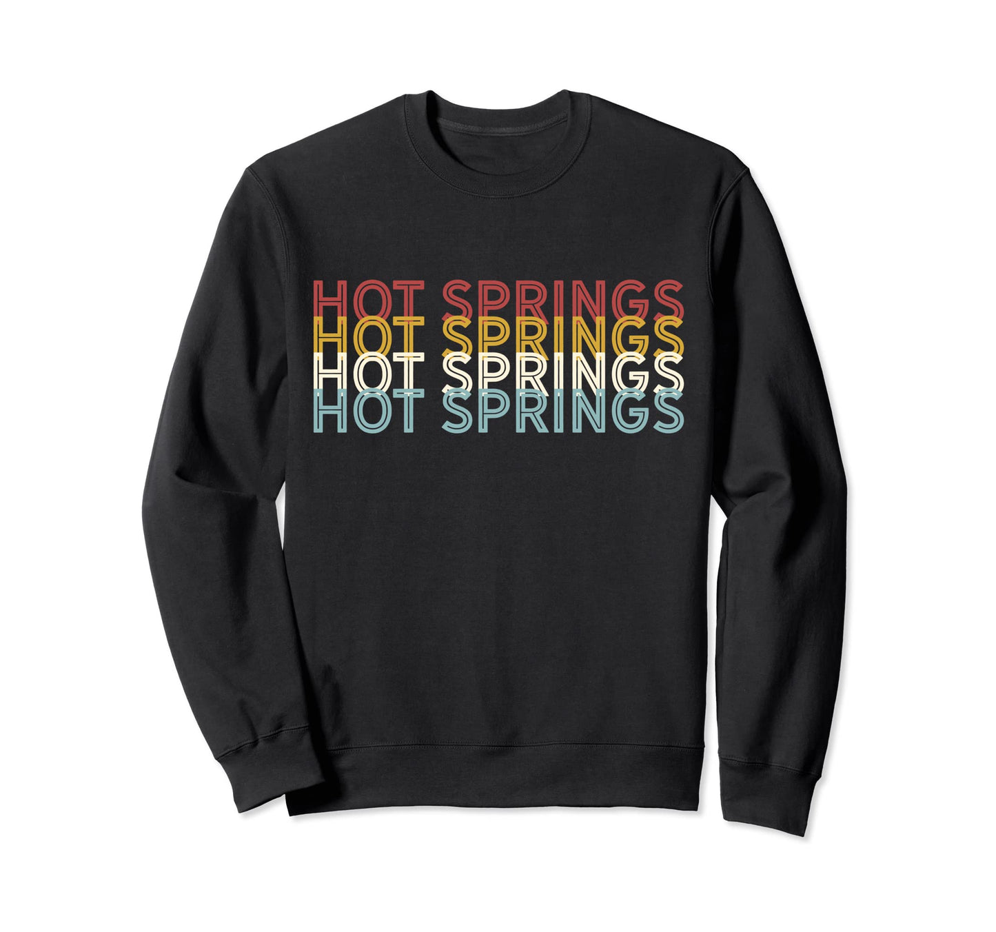 70S Usa Hot Springs National Sweatshirt - Fun Novelty Design for Adults - T-Shirt, Sweatshirt, Hoodie