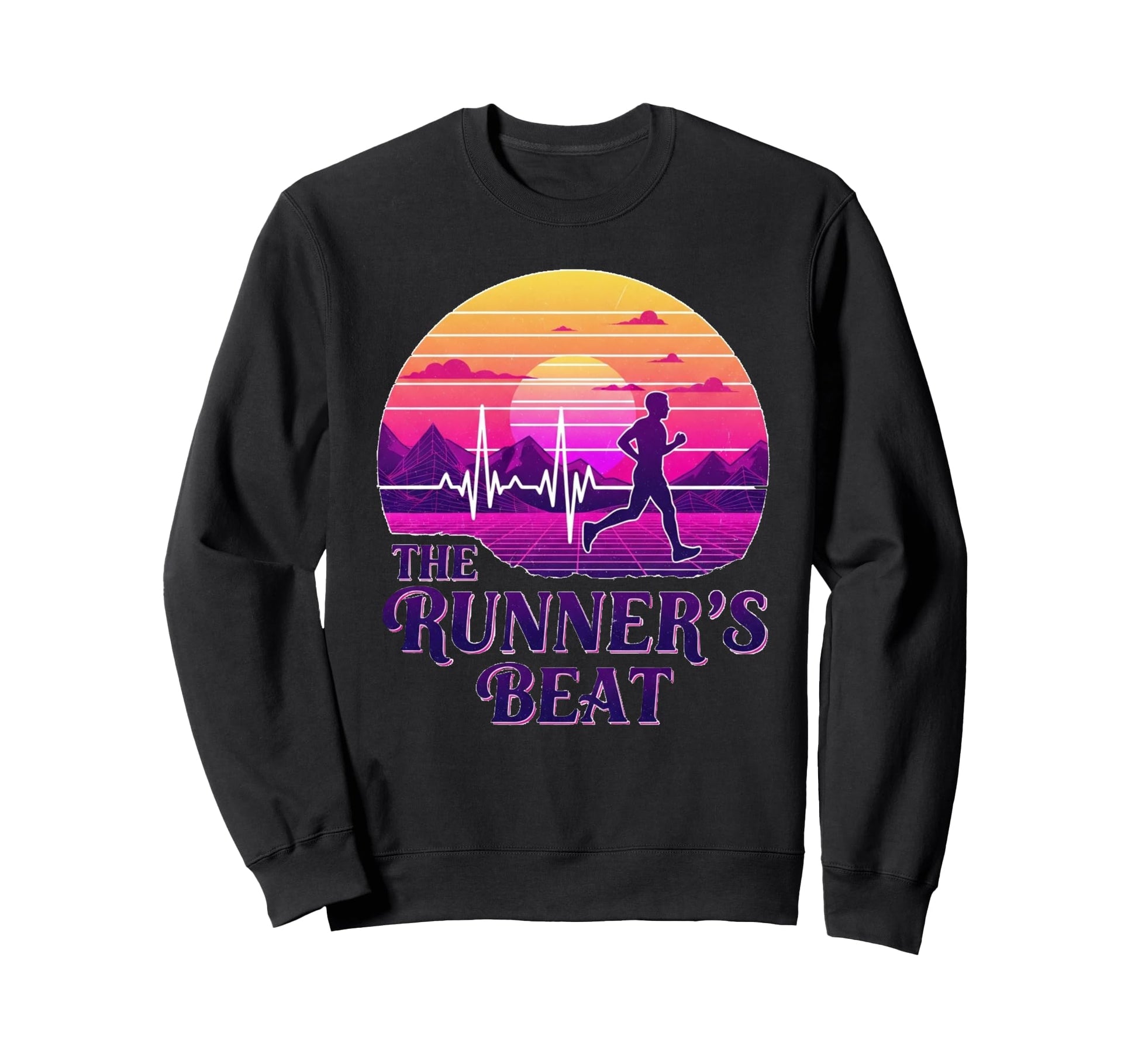 80S Vaporwave Aesthetic Heartbeat Sweatshirt - Custom Art Print for Adults - T-Shirt, Sweatshirt, Hoodie