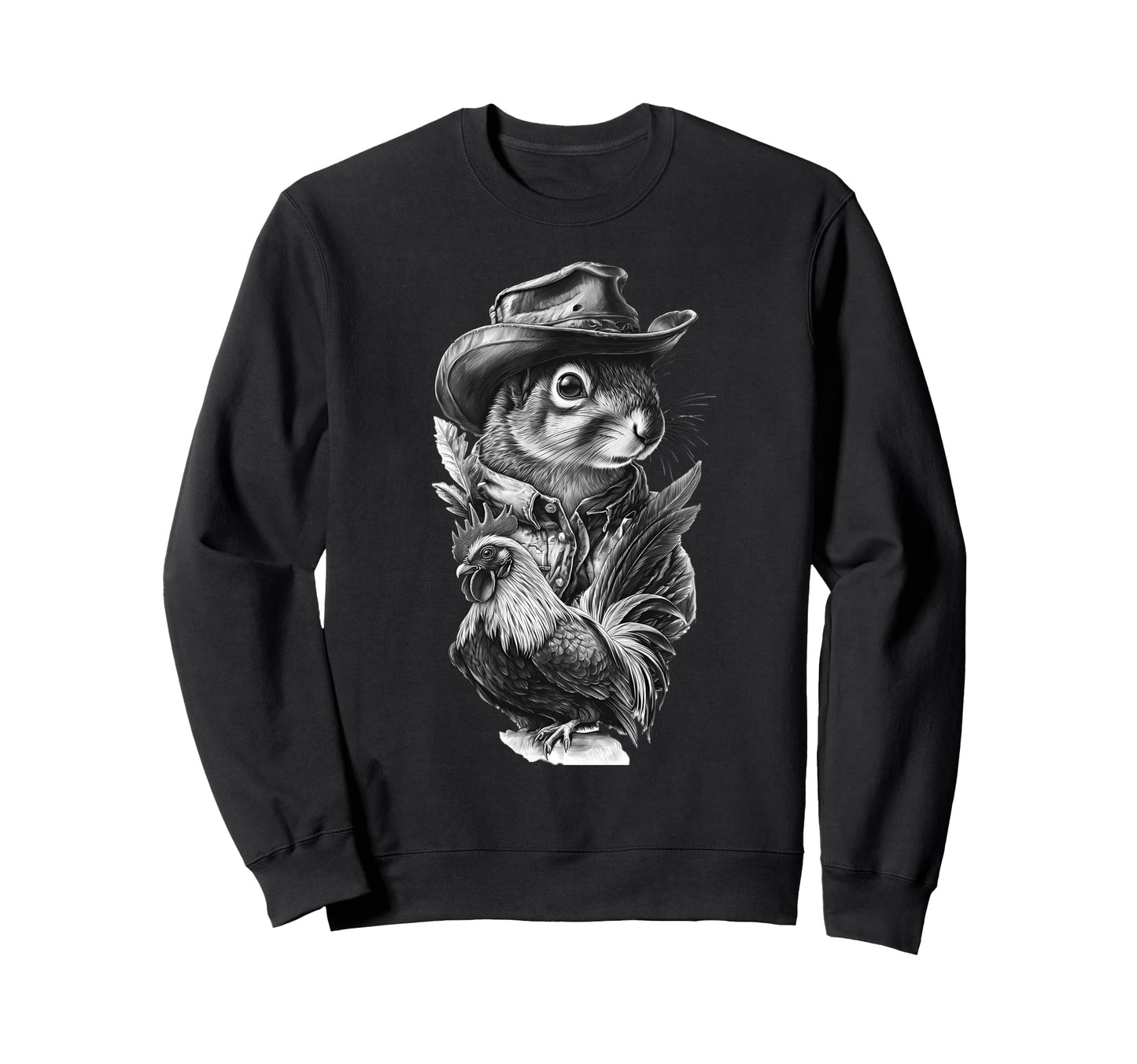 Squirrel Cowboy Rodeo Cowgirl Sweatshirt - Aesthetic Graphic Unisex - T-Shirt, Sweatshirt, Hoodie