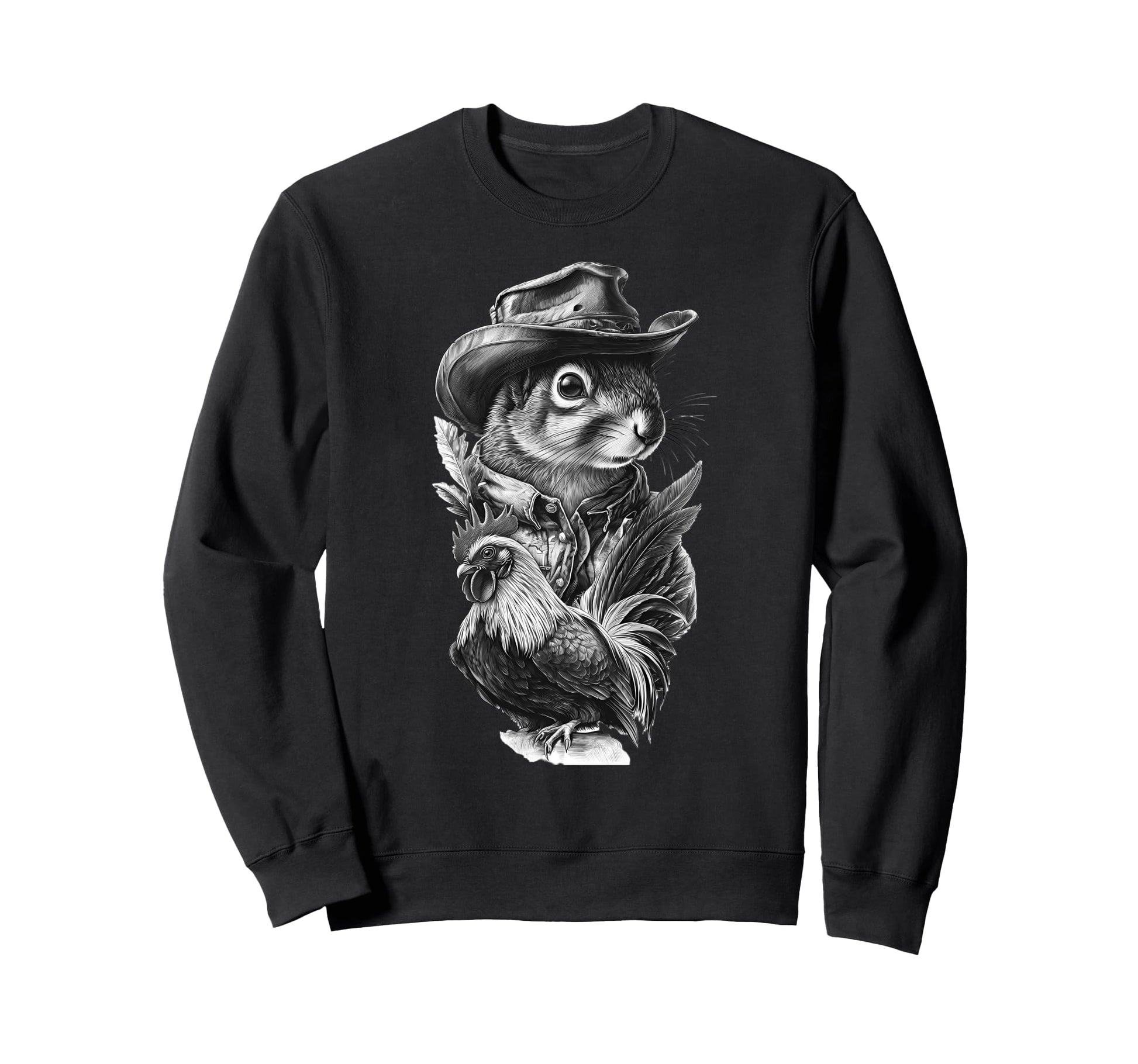 Squirrel Cowboy Rodeo Cowgirl Sweatshirt - Aesthetic Graphic Unisex - T-Shirt, Sweatshirt, Hoodie