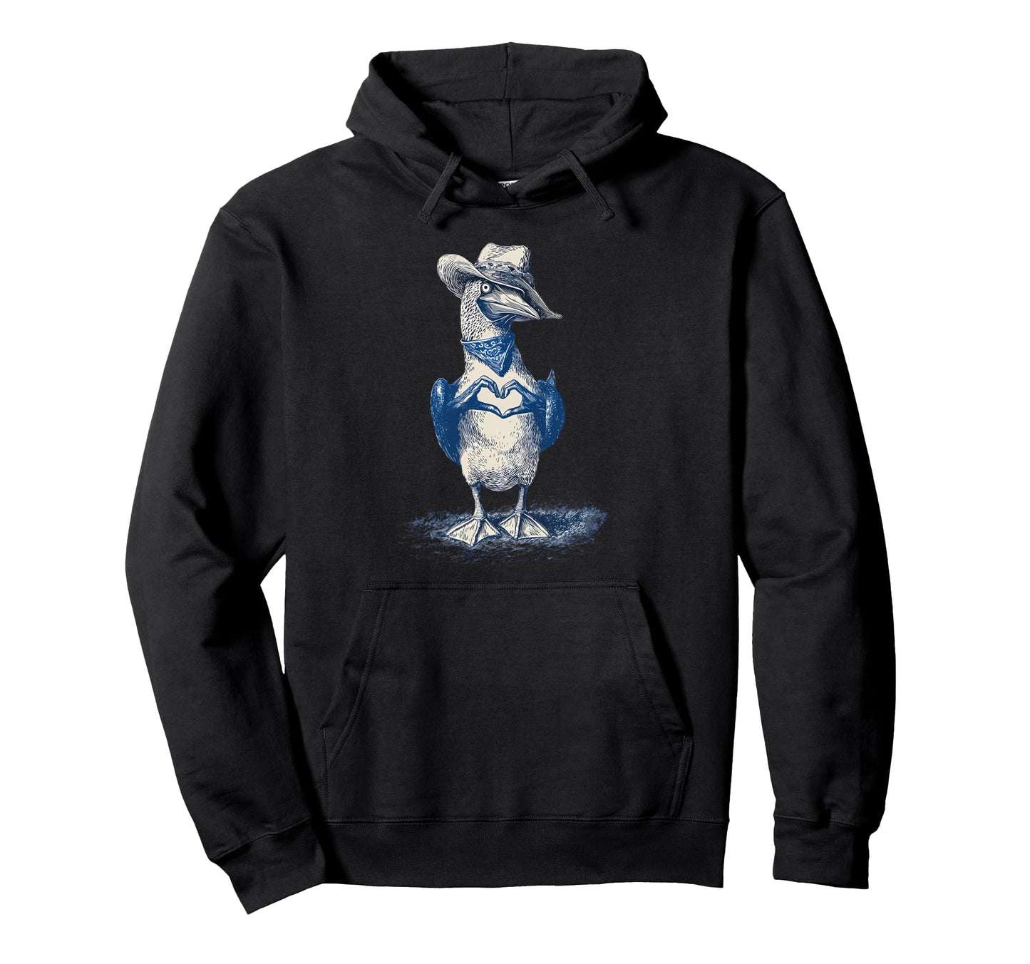 Blue Footed Booby Cowboy Cowgirl Hoodie - Streetwear Style for Adults - T-Shirt, Sweatshirt, Hoodie
