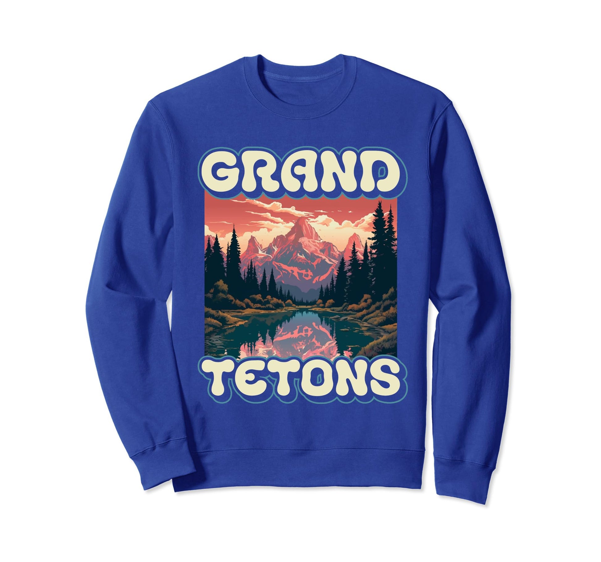 Grand Teton National Park Eighties Sweatshirt - Minimalist Print Unisex - T-Shirt, Sweatshirt, Hoodie