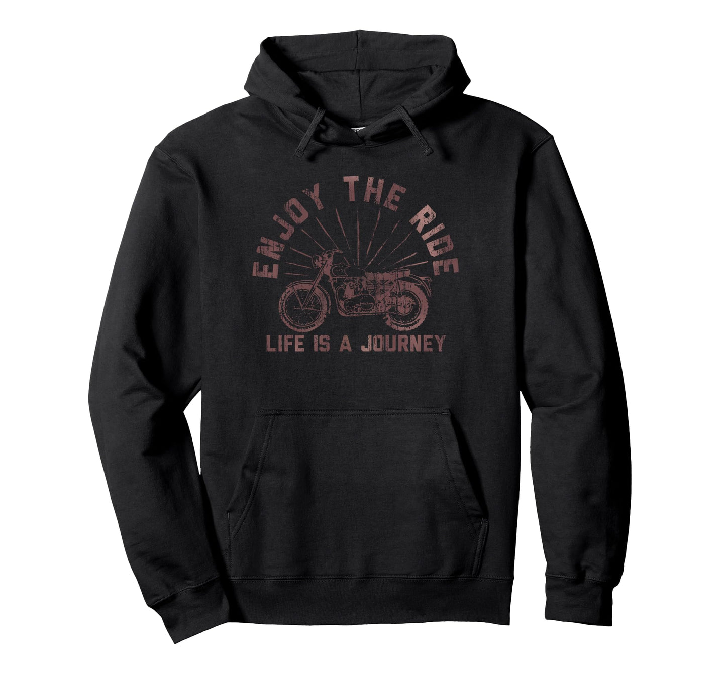 Trendy Life Is Journey Motorcycle Hoodie - Minimalist Print Unisex - T-Shirt, Sweatshirt, Hoodie