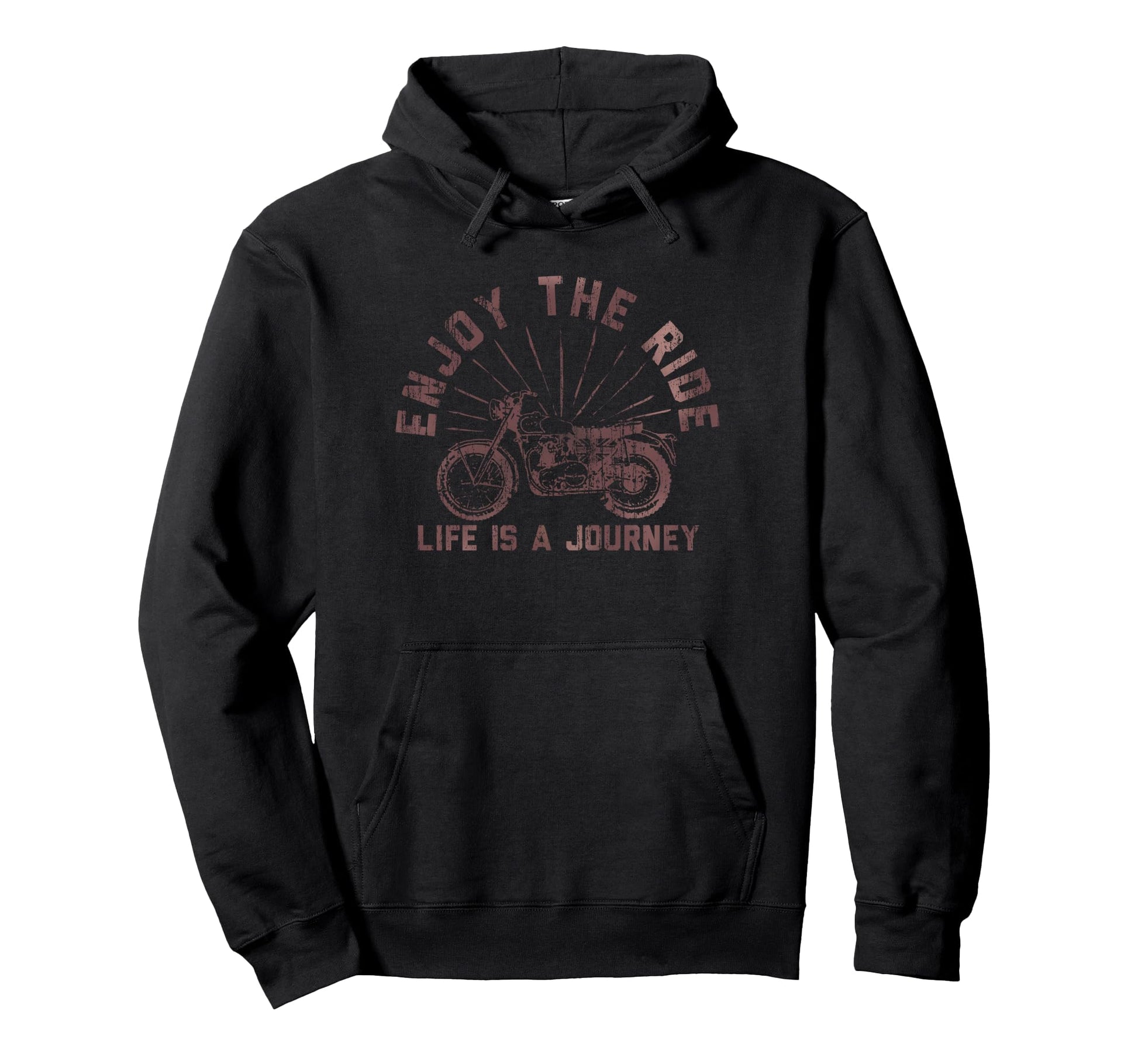 Trendy Life Is Journey Motorcycle Hoodie - Minimalist Print Unisex - T-Shirt, Sweatshirt, Hoodie