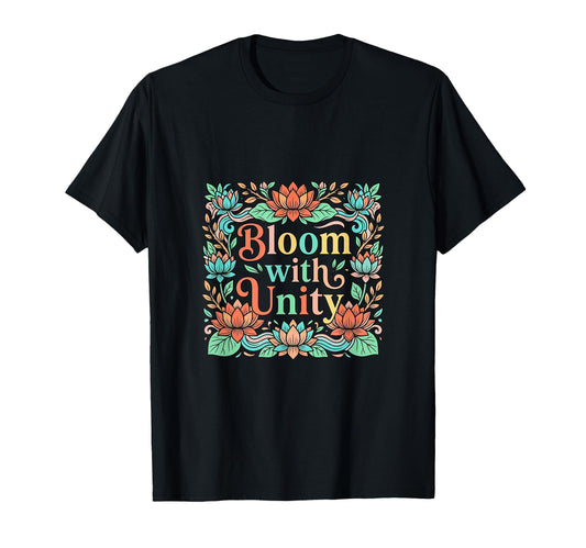 Bloom Unity Floral Harmony Art T-Shirt - Aesthetic Graphic Unisex - T-Shirt, Sweatshirt, Hoodie