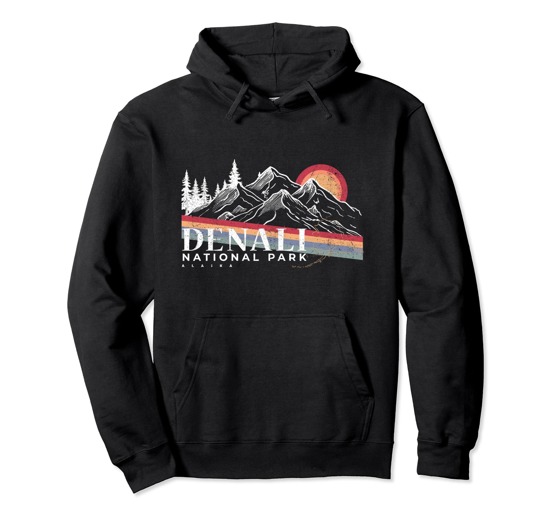 Denali National Park Alaska Mountains Hoodie - Fun Novelty Design Unisex - T-Shirt, Sweatshirt, Hoodie