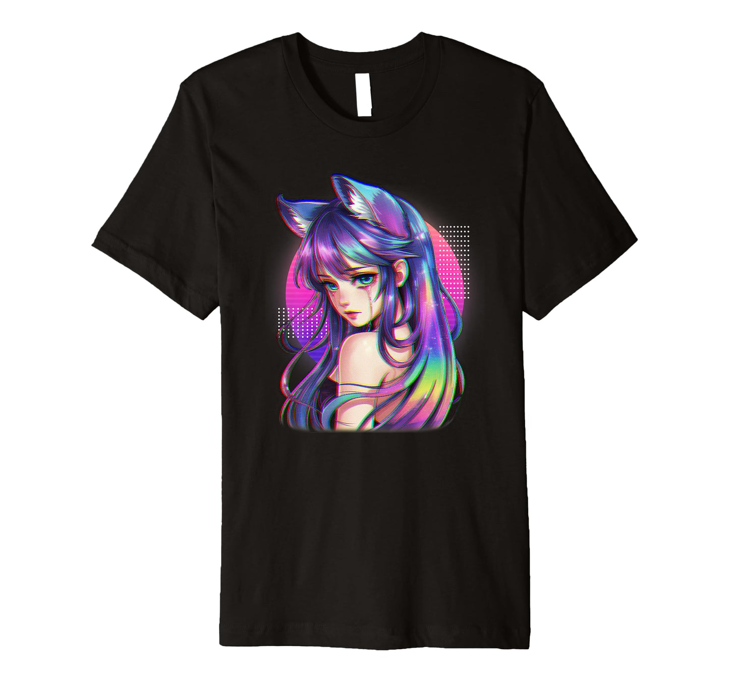 Fox Anime Aesthetic Vaporwave Furry Cat T-Shirt - Aesthetic Graphic Unisex - T-Shirt, Sweatshirt, Hoodie