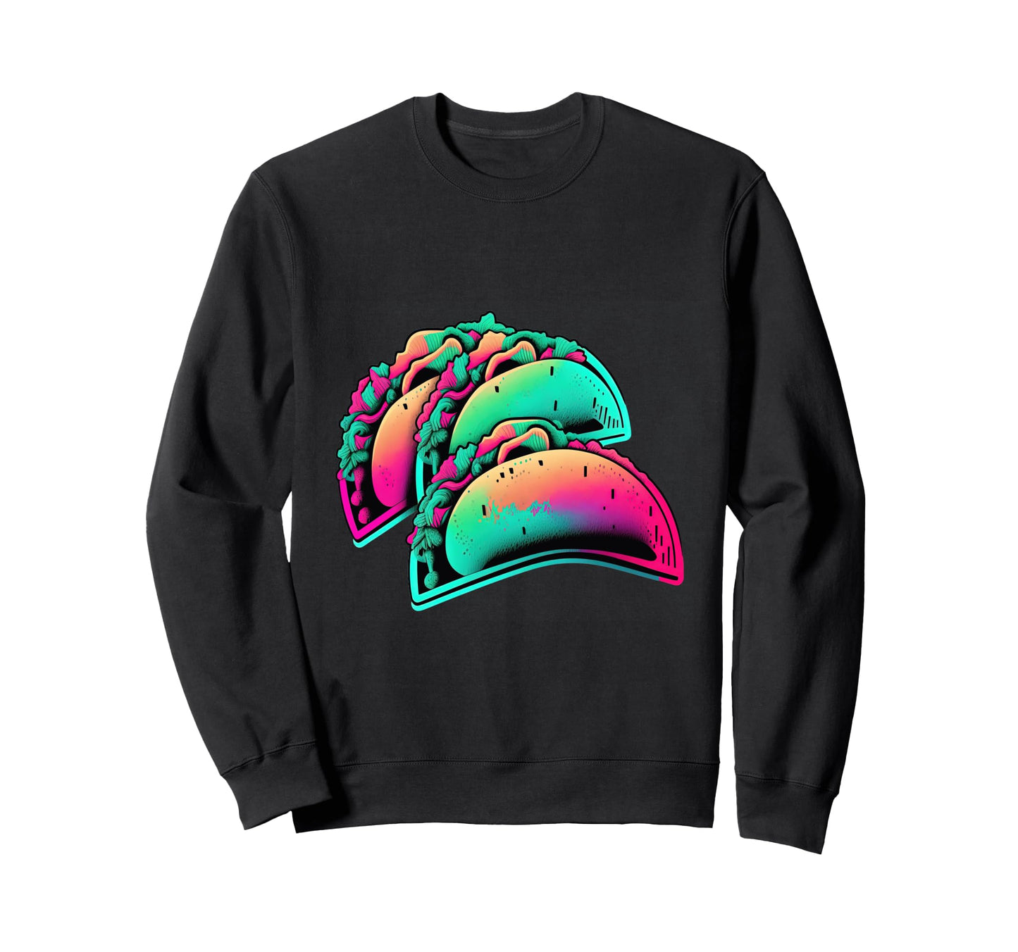Tacos Vaporwave Pastel Aesthetic Sweatshirt - Custom Art Print for Adults - T-Shirt, Sweatshirt, Hoodie