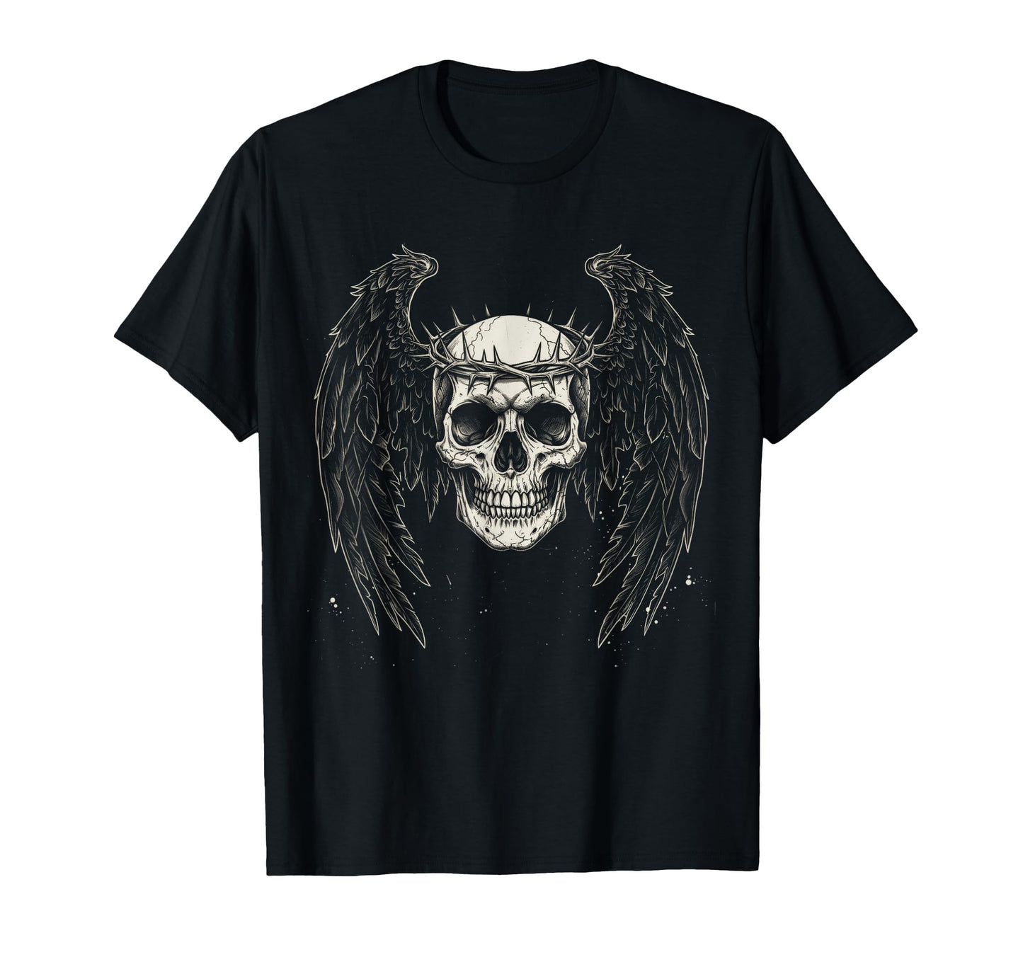 Y2K Grunge Gothic Emo Skull Wings T-Shirt - Fun Novelty Design Unisex - T-Shirt, Sweatshirt, Hoodie
