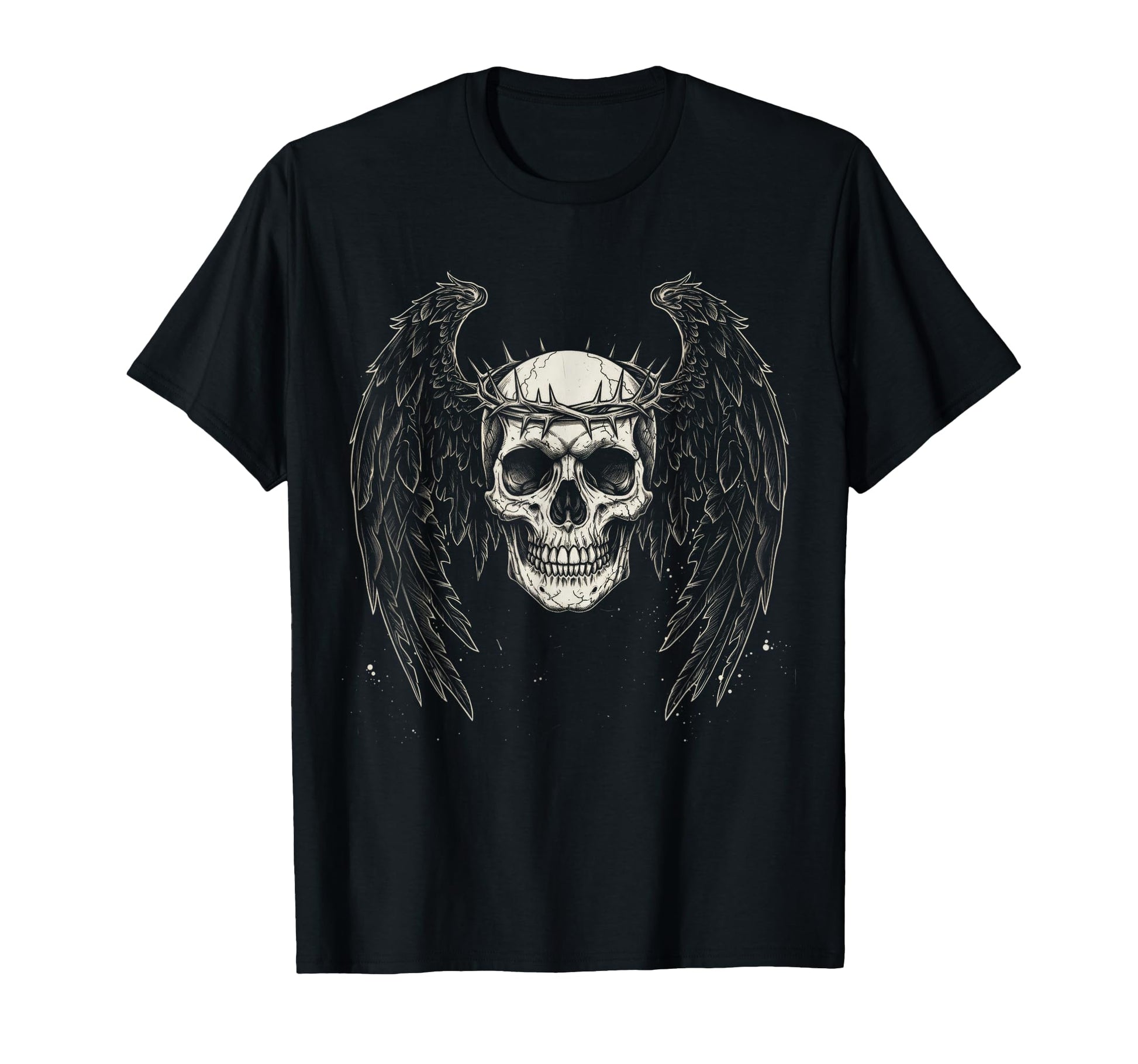Y2K Grunge Gothic Emo Skull Wings T-Shirt - Fun Novelty Design Unisex - T-Shirt, Sweatshirt, Hoodie