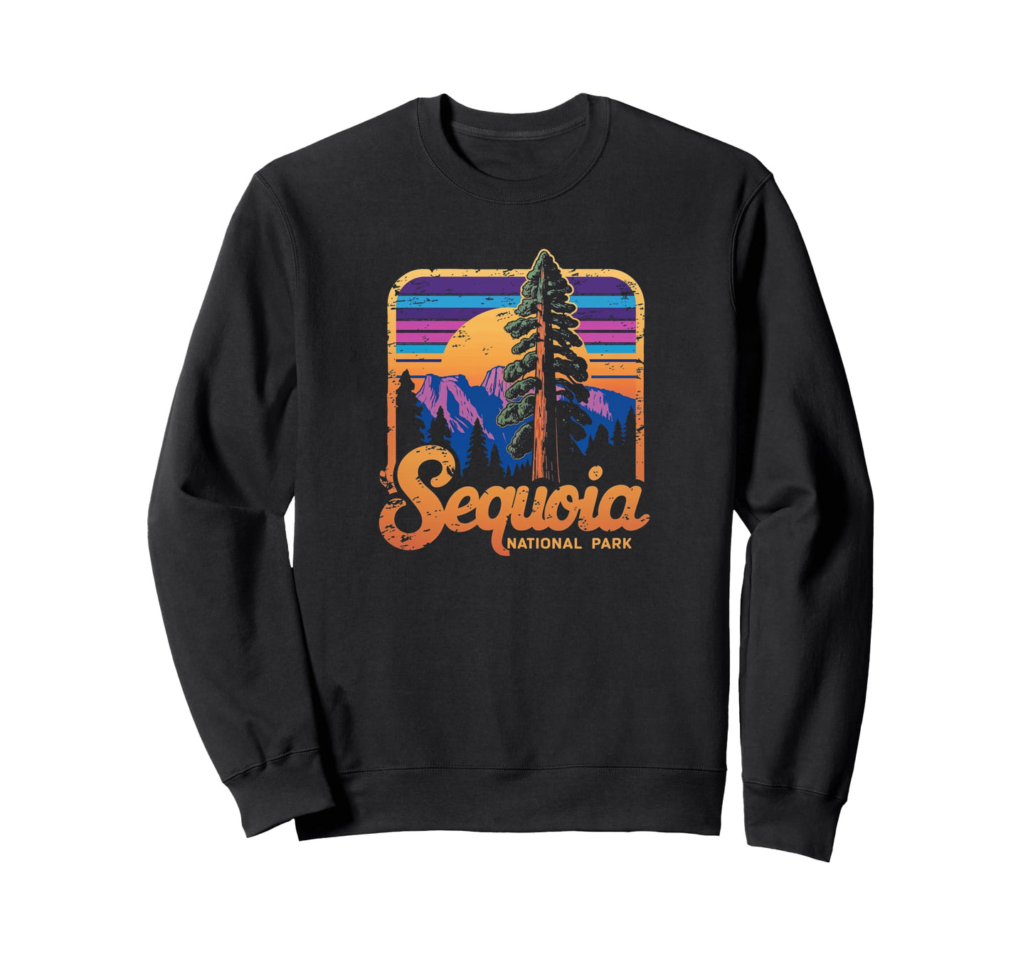 Sequoia National Park Sunset Sweatshirt - Fun Novelty Design for Adults - T-Shirt, Sweatshirt, Hoodie