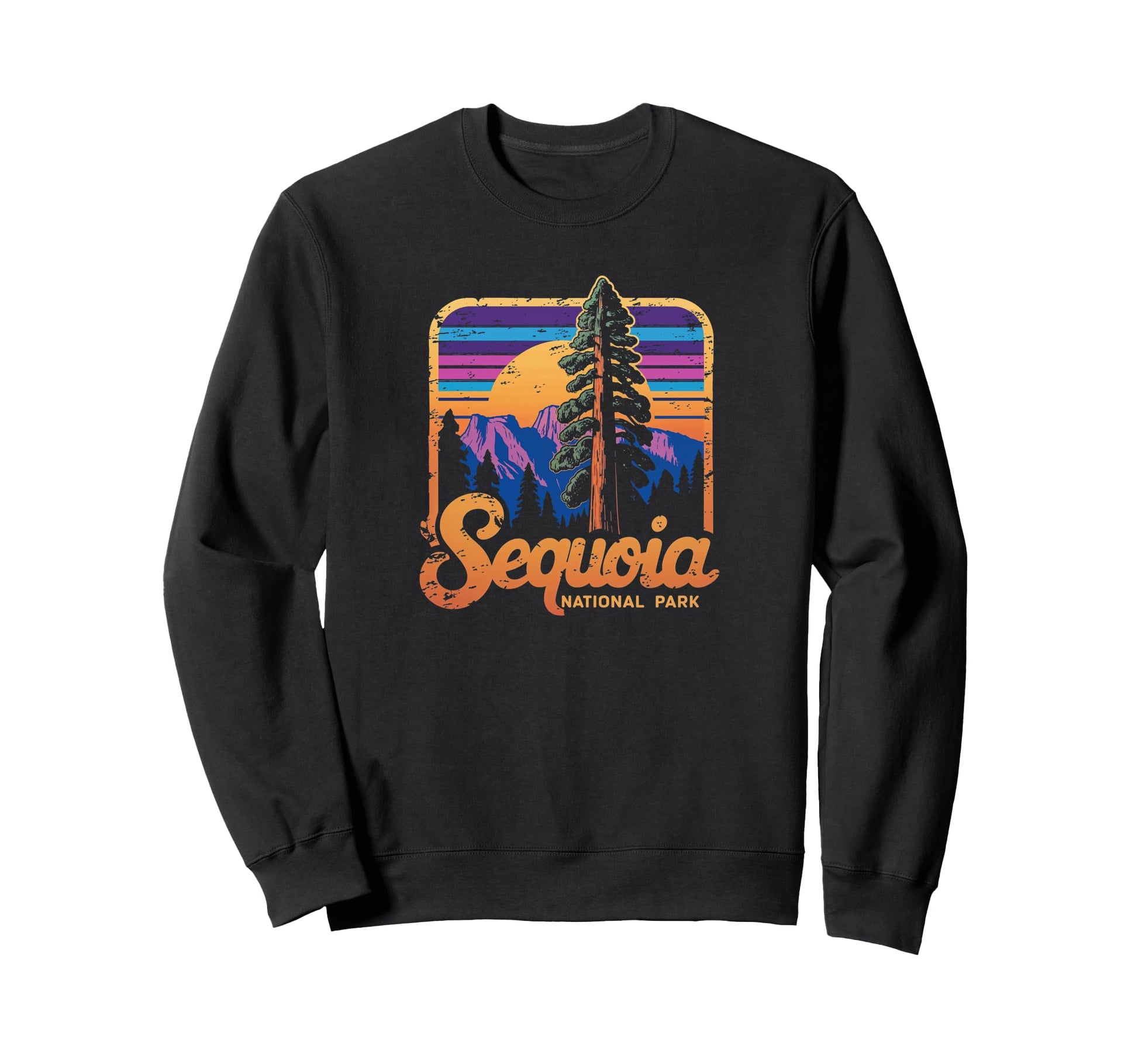 Sequoia National Park Sunset Sweatshirt - Fun Novelty Design for Adults - T-Shirt, Sweatshirt, Hoodie