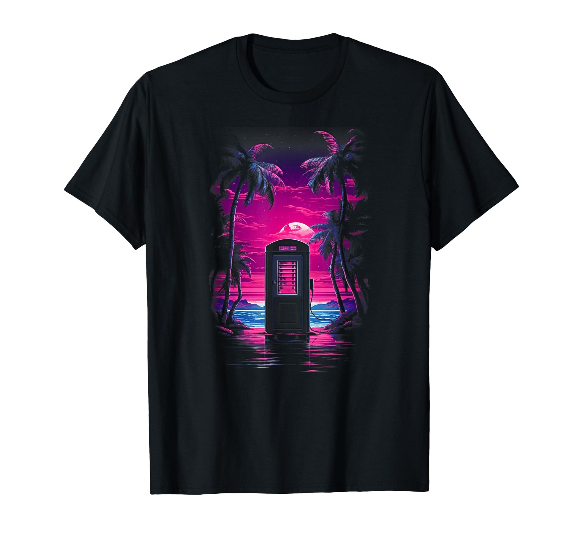 Vaporwave Phone Booth 80S Synthwave 16 T-Shirt - Unique Graphic Men Women - T-Shirt, Sweatshirt, Hoodie