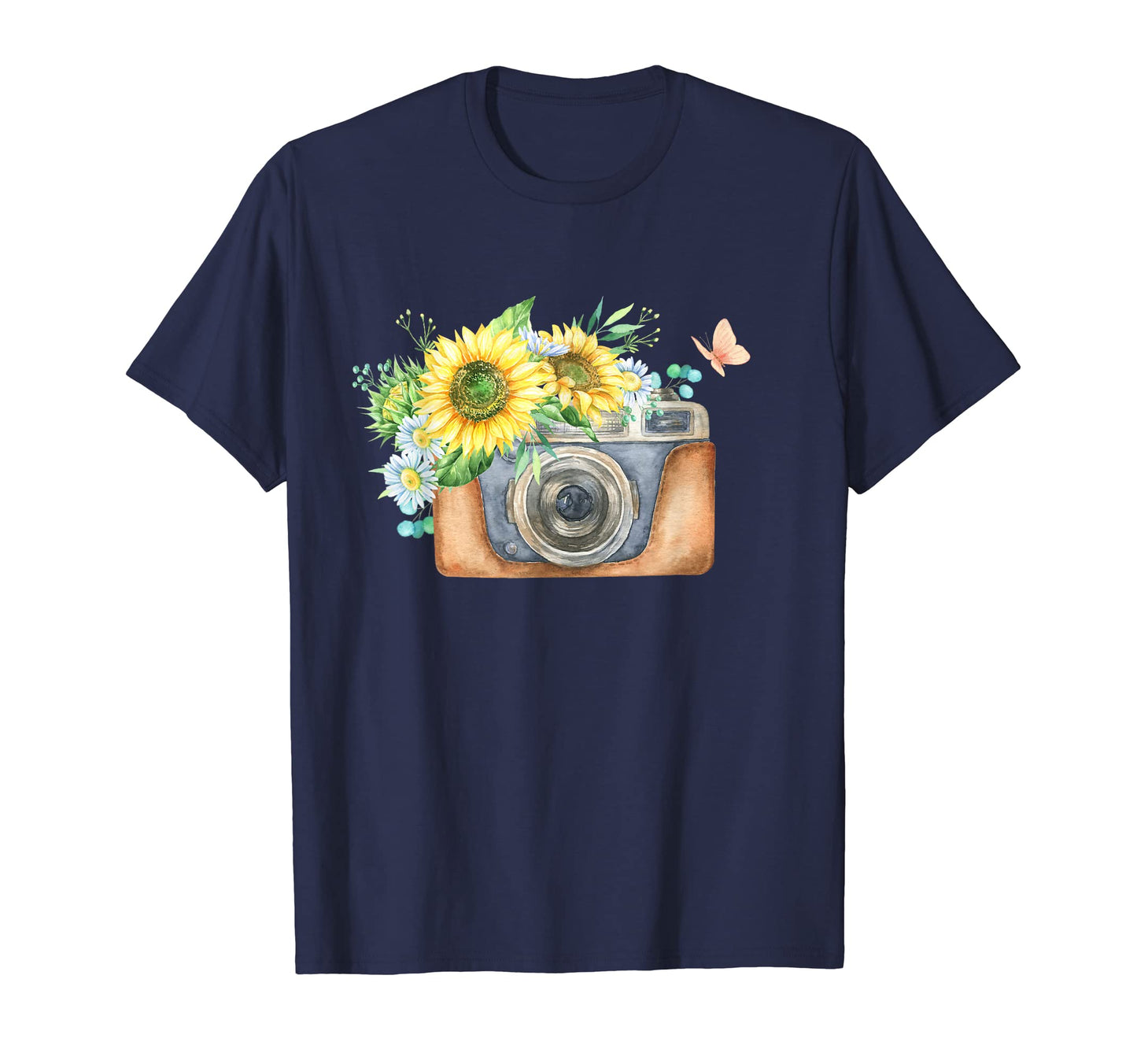 Camera Watercolor Flowers Photographer T-Shirt - Streetwear Style Unisex - T-Shirt, Sweatshirt, Hoodie