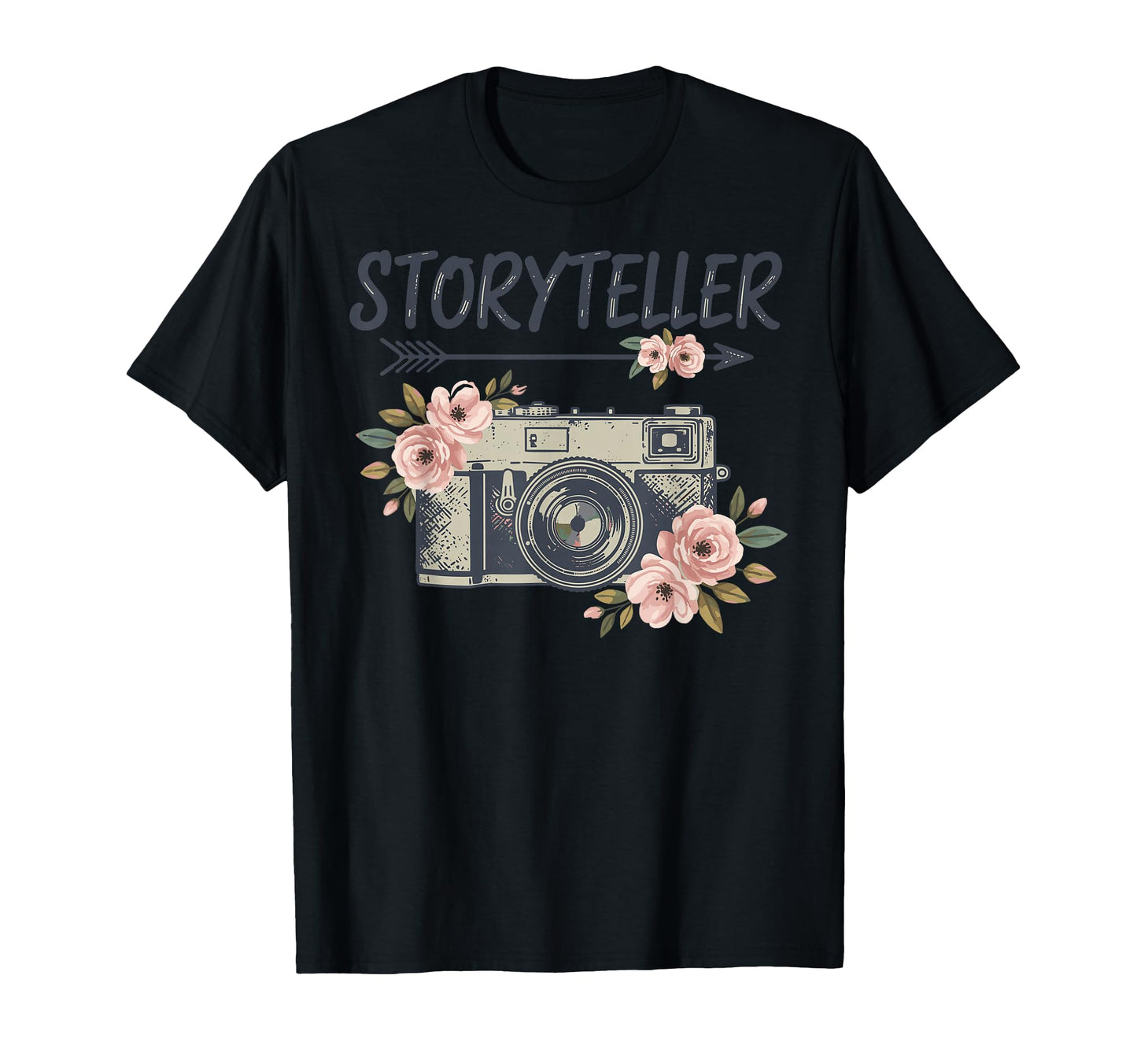 Photo Camera Flowers Storyteller T-Shirt - Unique Graphic for Adults - T-Shirt, Sweatshirt, Hoodie