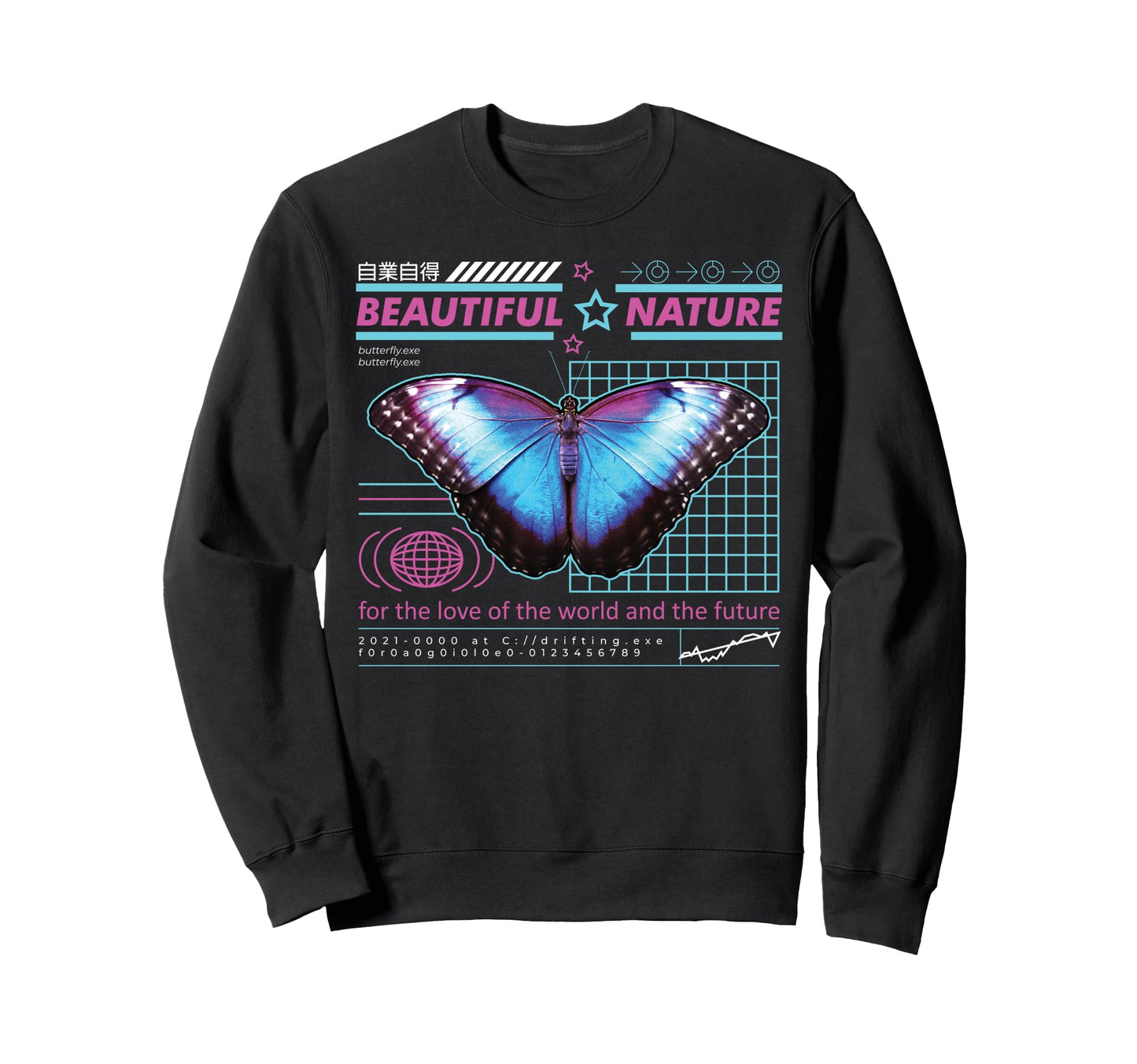Vaporwave Beautiful Nature Sweatshirt - Casual Everyday Wear Unisex - T-Shirt, Sweatshirt, Hoodie