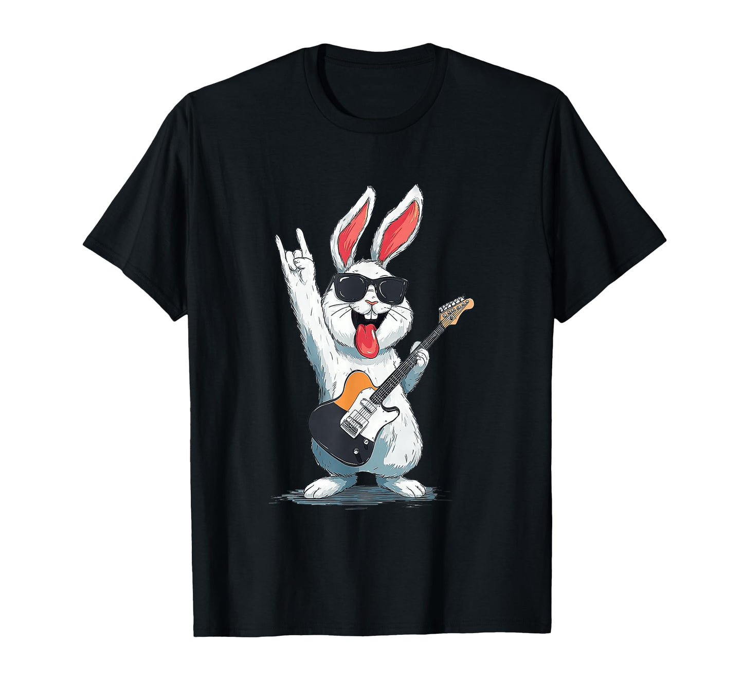 Rock Rabbit Funny Bunny Musician T-Shirt - Aesthetic Graphic for Adults - T-Shirt, Sweatshirt, Hoodie