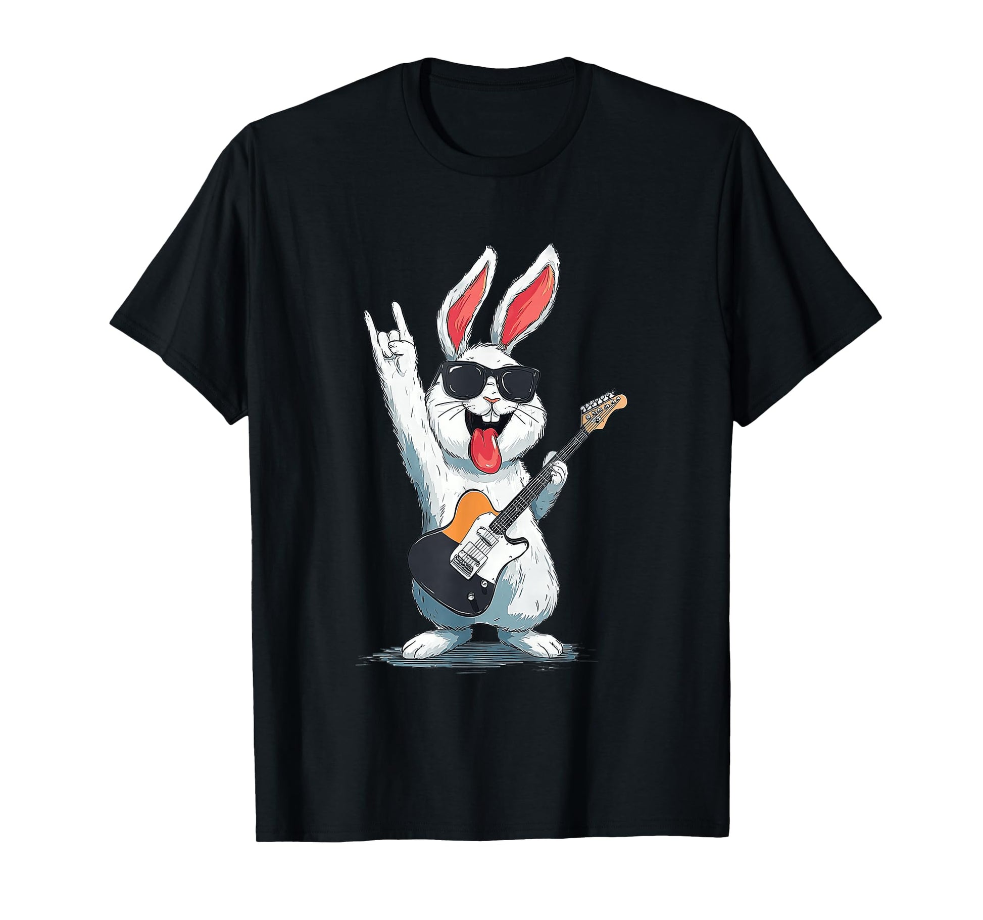 Rock Rabbit Funny Bunny Musician T-Shirt - Aesthetic Graphic for Adults - T-Shirt, Sweatshirt, Hoodie
