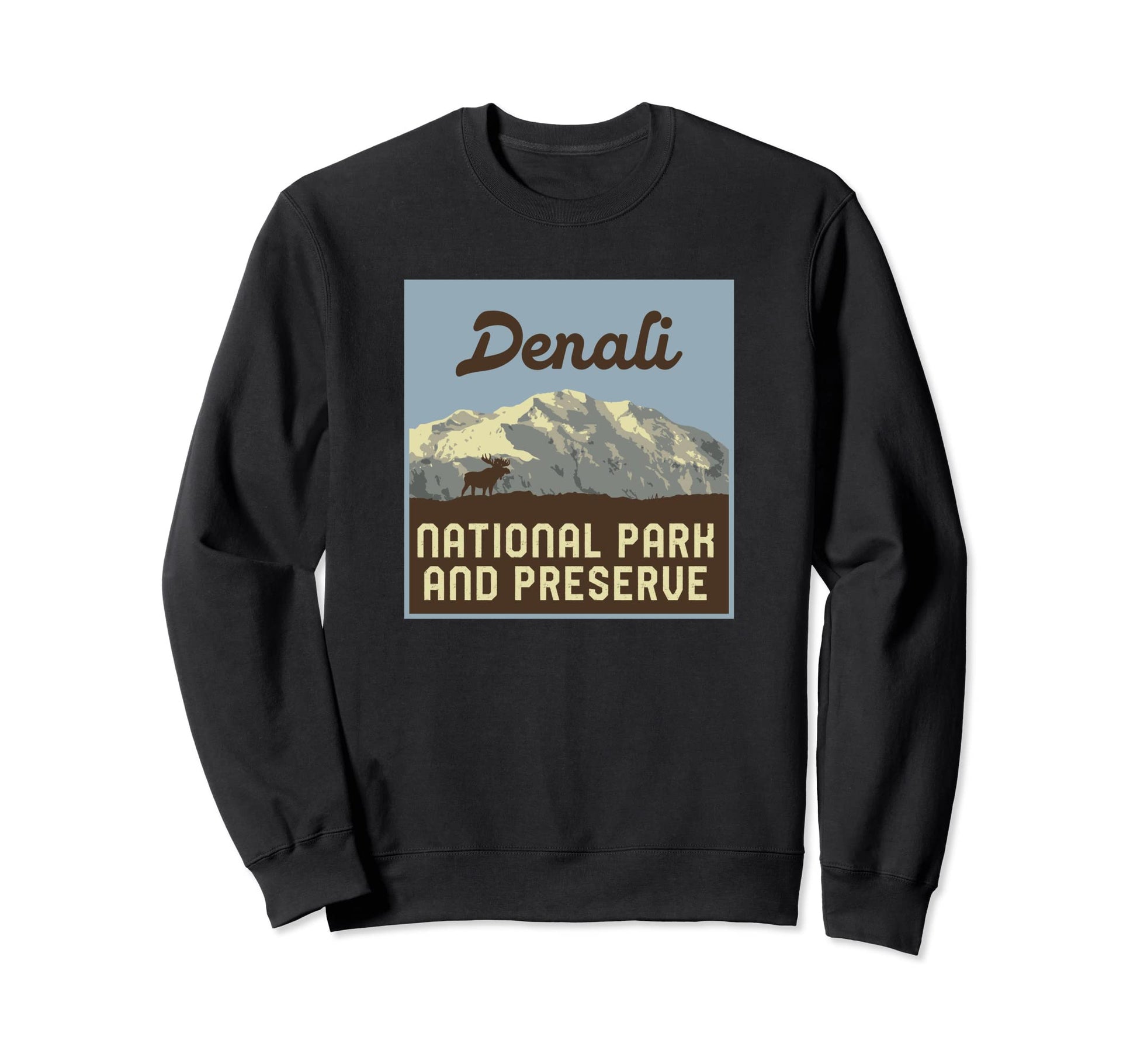 Denali National Park Alaska Minimalist Sweatshirt - Trendy Graphic Unisex - T-Shirt, Sweatshirt, Hoodie