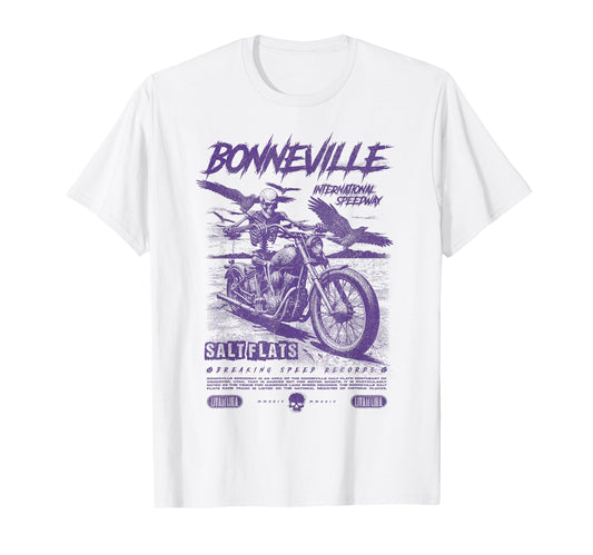 Bonneville Salt Flats Motorcycle T-Shirt - Custom Art Print Men Women - T-Shirt, Sweatshirt, Hoodie