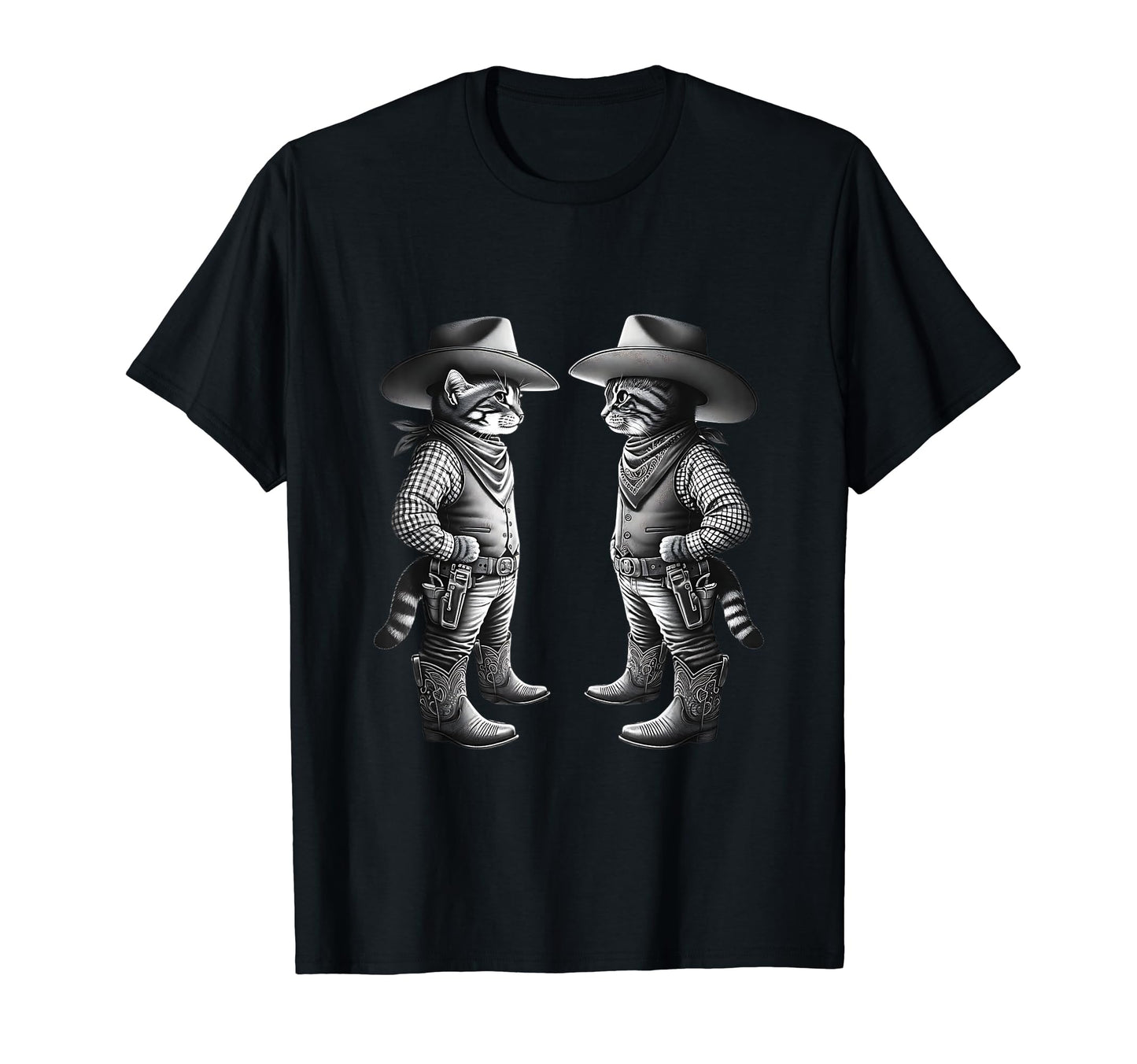 Meowdy Funny Cat Wearing Cowboy Hat T-Shirt - Novelty Apparel Unisex - T-Shirt, Sweatshirt, Hoodie