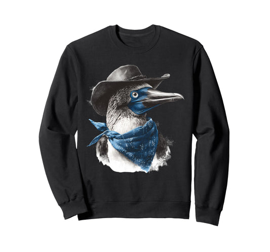 Blue Footed Booby Cowboy Cowgirl Sweatshirt - Unique Graphic Men Women - T-Shirt, Sweatshirt, Hoodie
