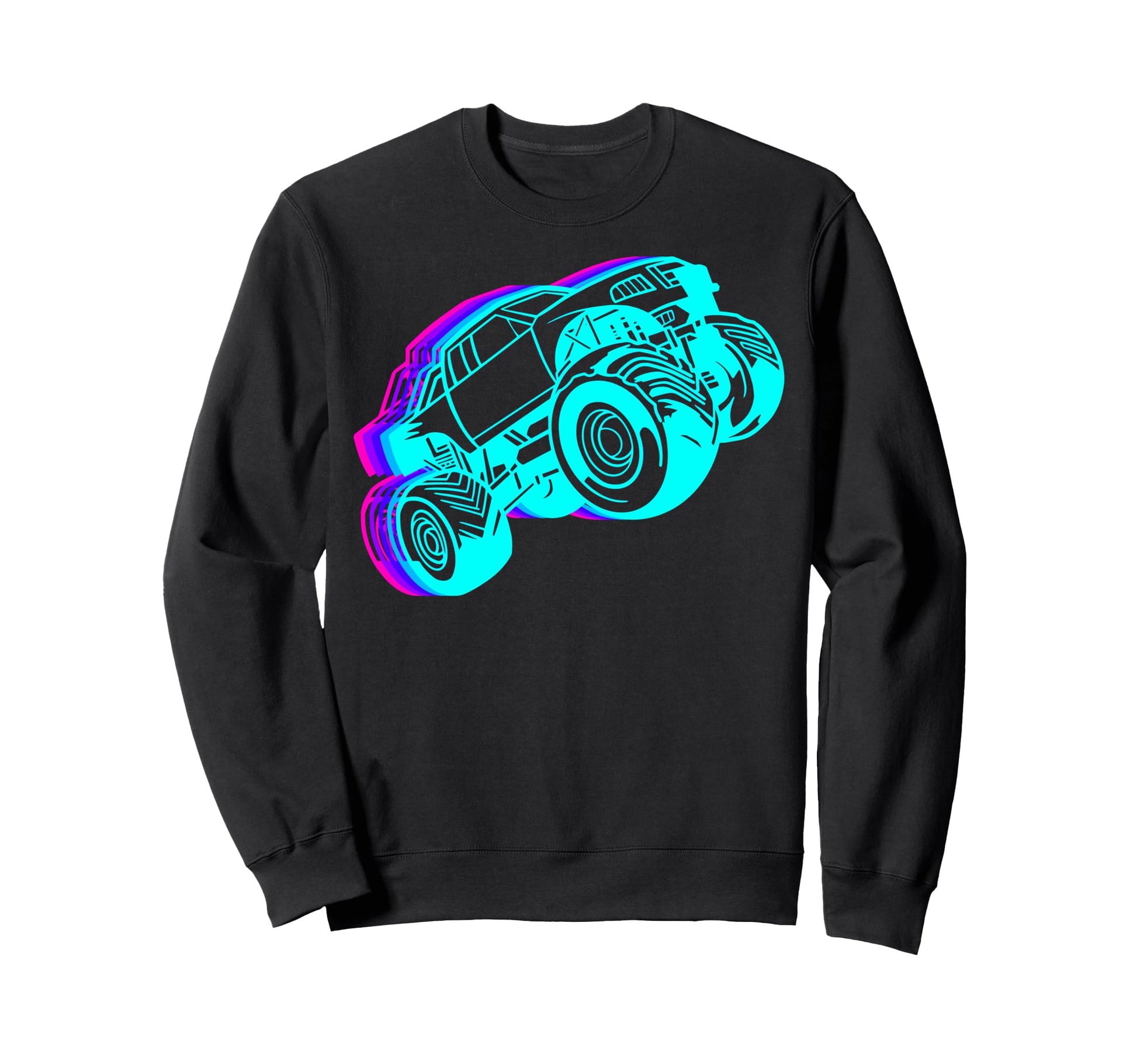 Monster Truck Offroad Vaporwave Sweatshirt - Aesthetic Graphic Men Women - T-Shirt, Sweatshirt, Hoodie