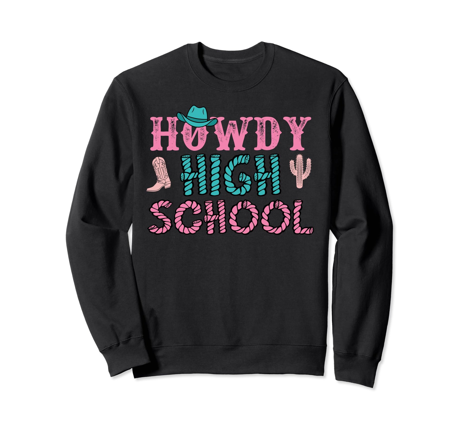 Howdy High School Teacher Rodeo Sweatshirt - Minimalist Print for Adults - T-Shirt, Sweatshirt, Hoodie