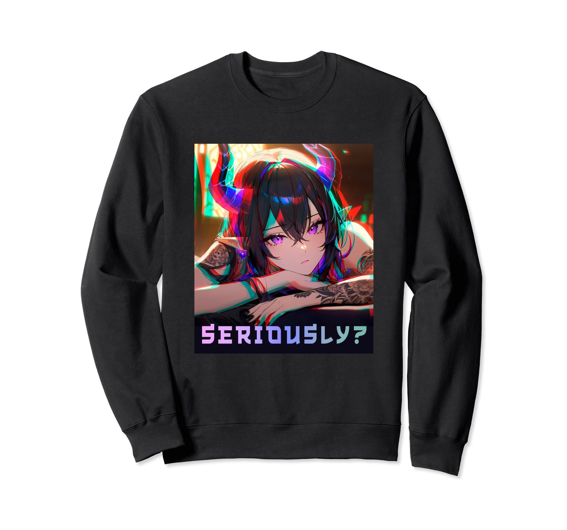 Anime Manga Glitch Vaporwave Aesthetic Sweatshirt - Trendy Graphic Unisex - T-Shirt, Sweatshirt, Hoodie