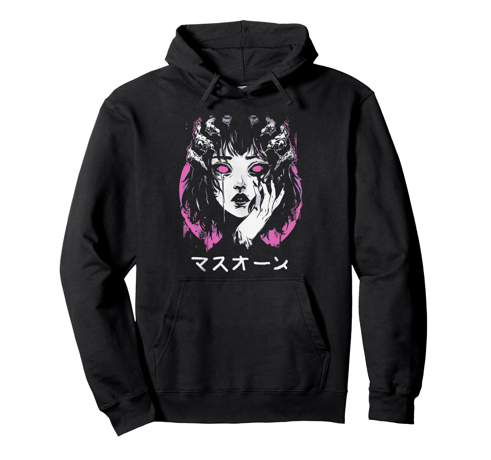 Goth Grunge Demon Anime Waifu Horror Hoodie - Streetwear Style Men Women - T-Shirt, Sweatshirt, Hoodie