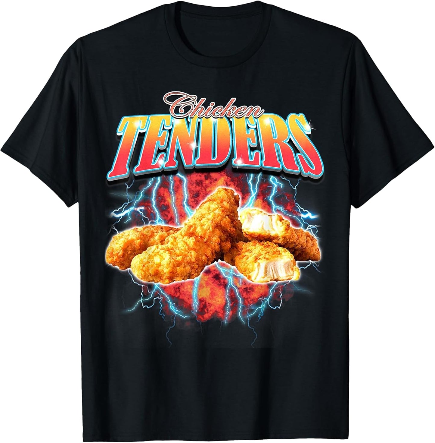 Ironic Bootleg Rap Chicken Tendies Meme Designs - Adult & Kids T-Shirts, Sweatshirts & Hoodies apparel design preview 1