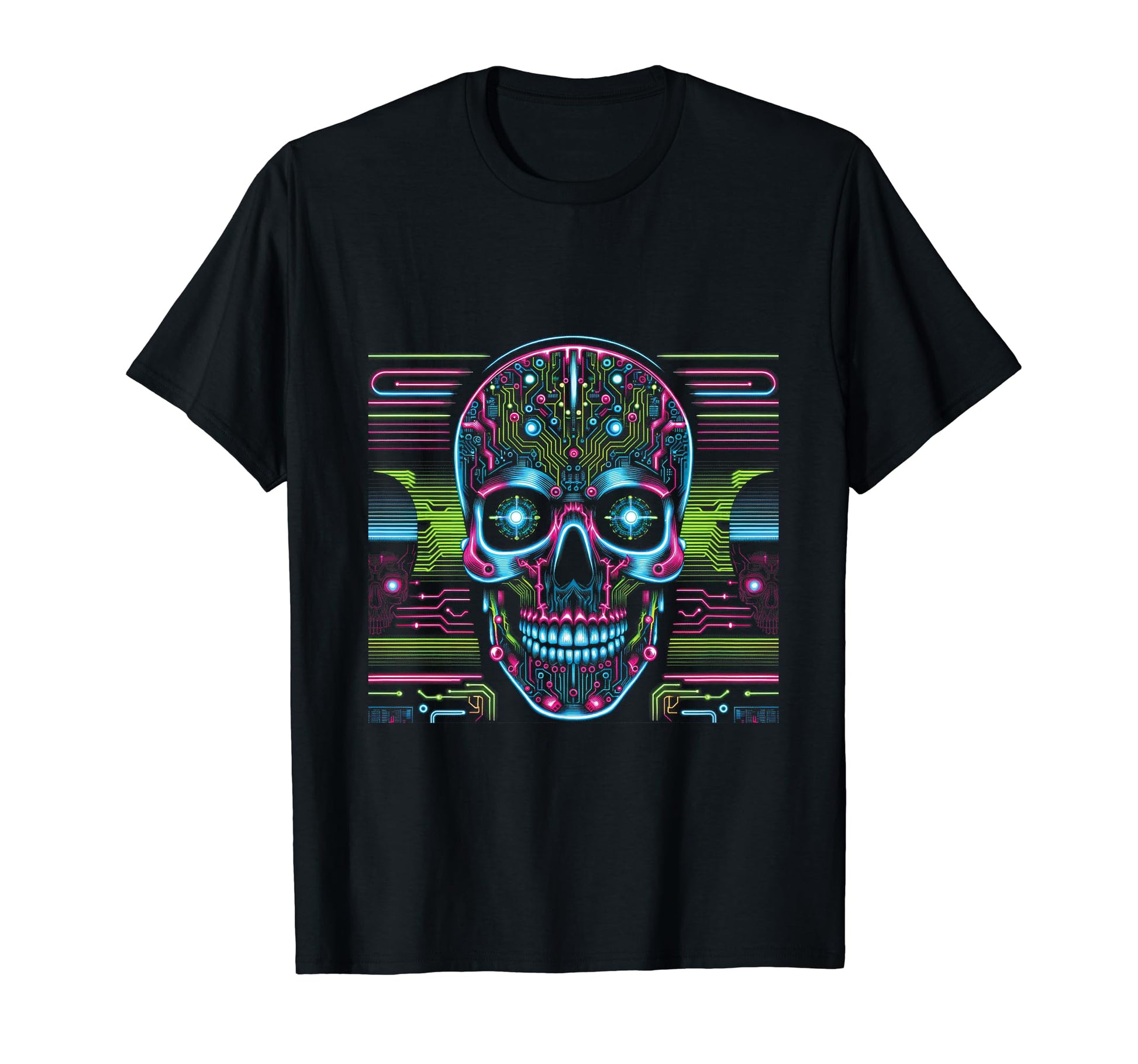 Vaporwave Skull Cyberpunk 80S 90S Era T-Shirt - Aesthetic Graphic Unisex - T-Shirt, Sweatshirt, Hoodie