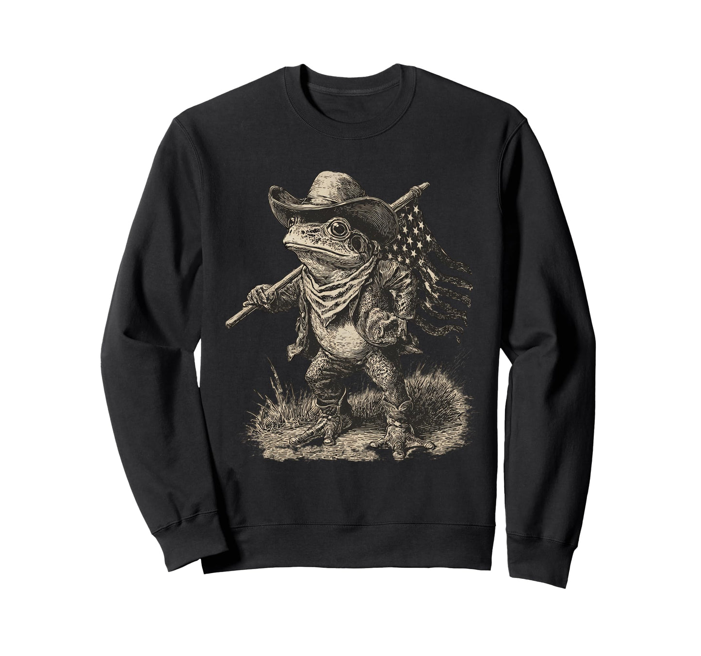 Frog Cowboy Toad Rodeo Sweatshirt - Casual Everyday Wear for Adults - T-Shirt, Sweatshirt, Hoodie