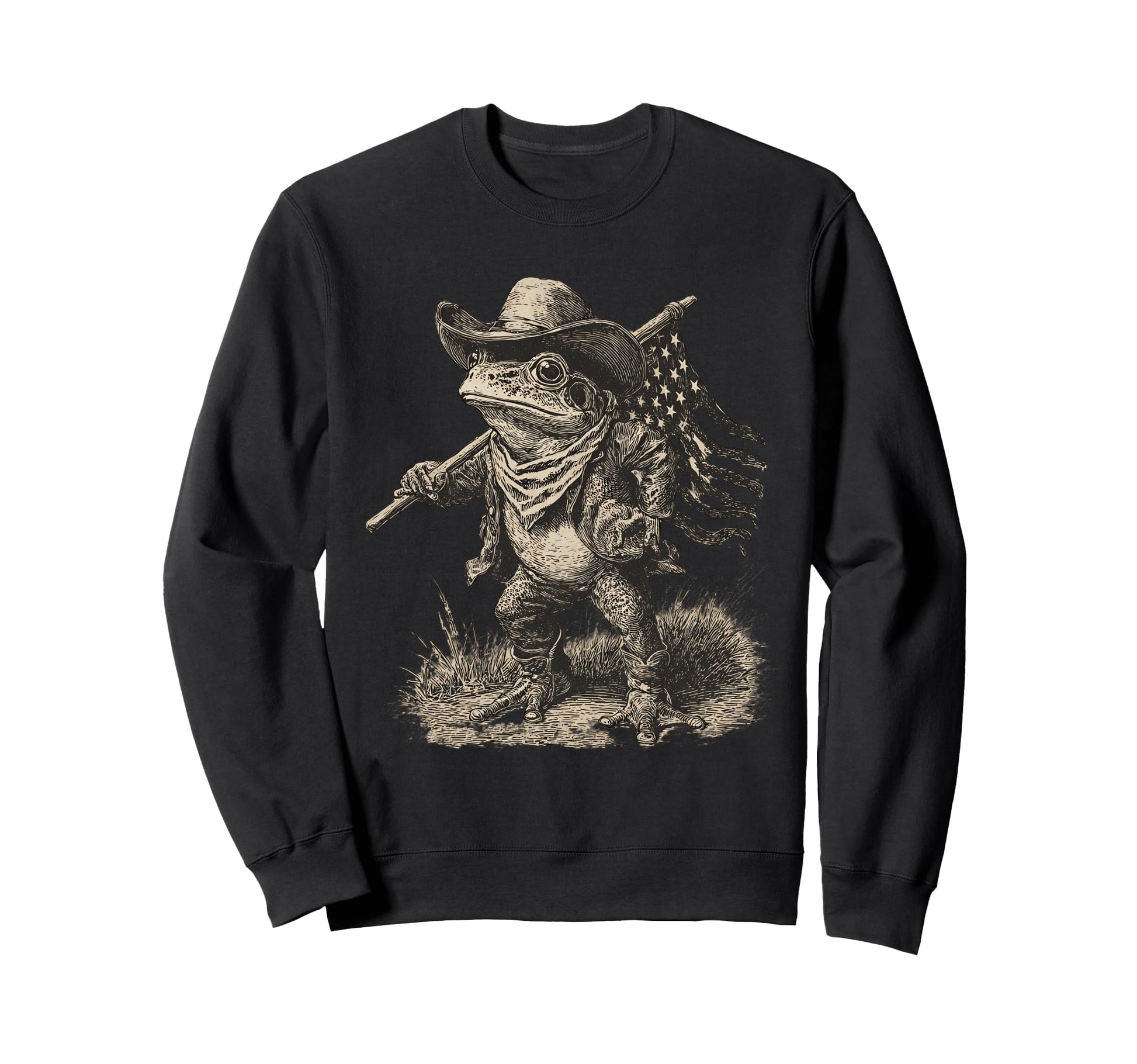 Frog Cowboy Toad Rodeo Sweatshirt - Casual Everyday Wear for Adults - T-Shirt, Sweatshirt, Hoodie